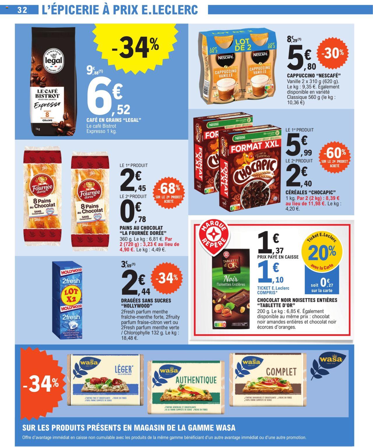 Catalogue E.leclerc 2 – 13 Avril 2024 Page 32