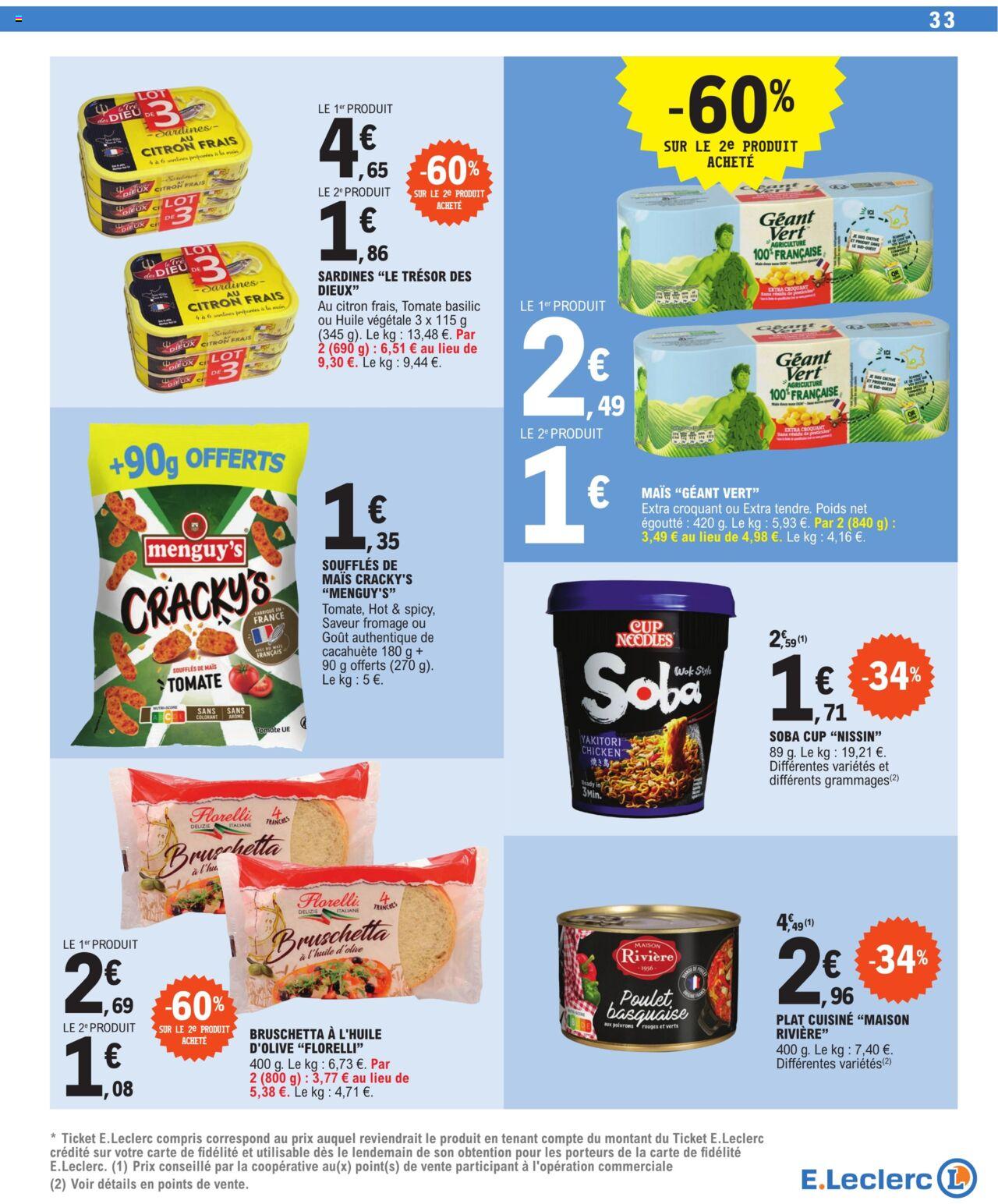Catalogue E.leclerc 2 – 13 Avril 2024 Page 33