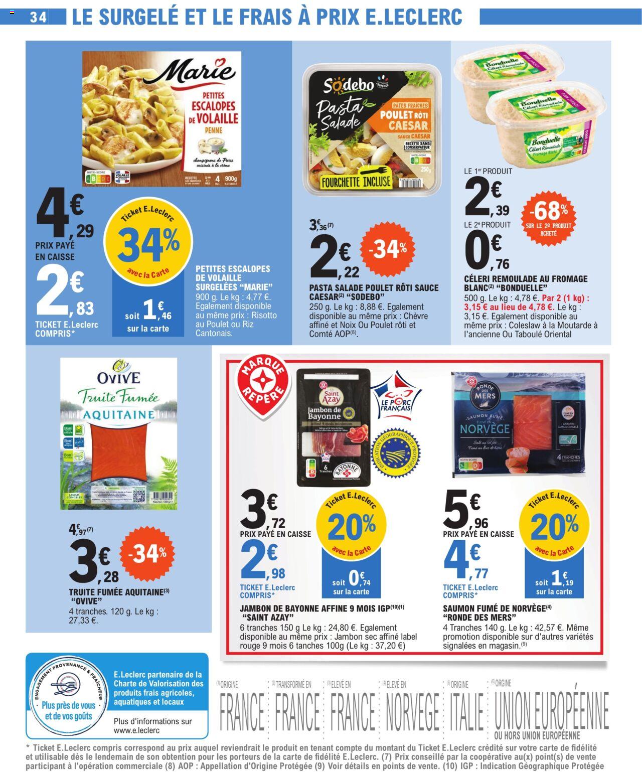 Catalogue E.leclerc 2 – 13 Avril 2024 Page 34