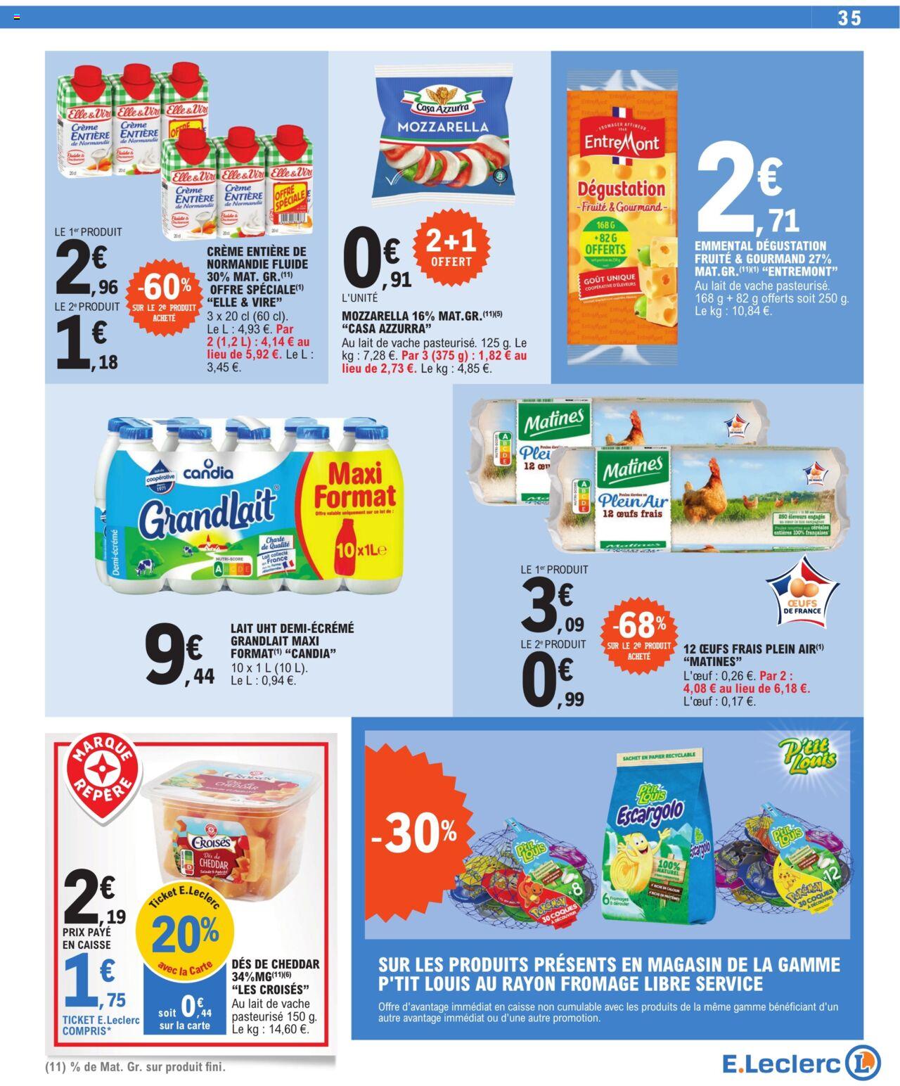 Catalogue E.leclerc 2 – 13 Avril 2024 Page 35