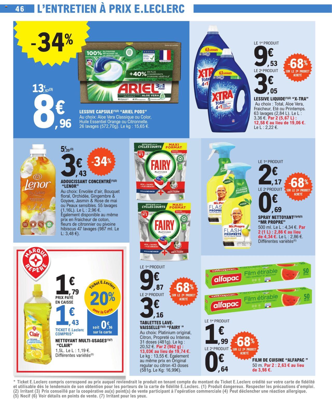 Catalogue E.leclerc 2 – 13 Avril 2024 Page 46