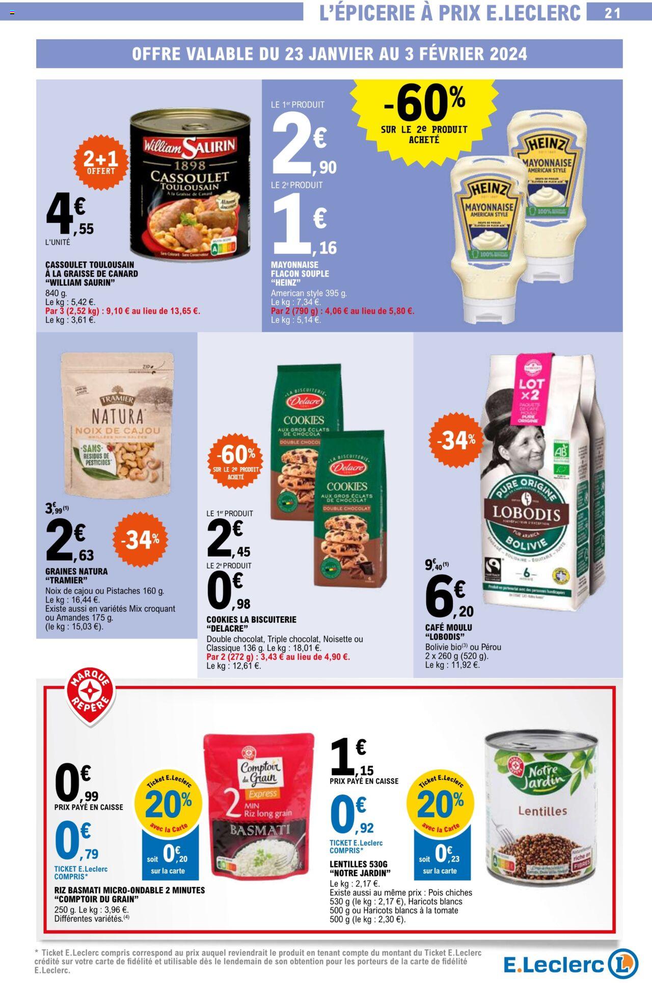 Catalogue E.leclerc 23 – 27 Janvier 2024 Page 21