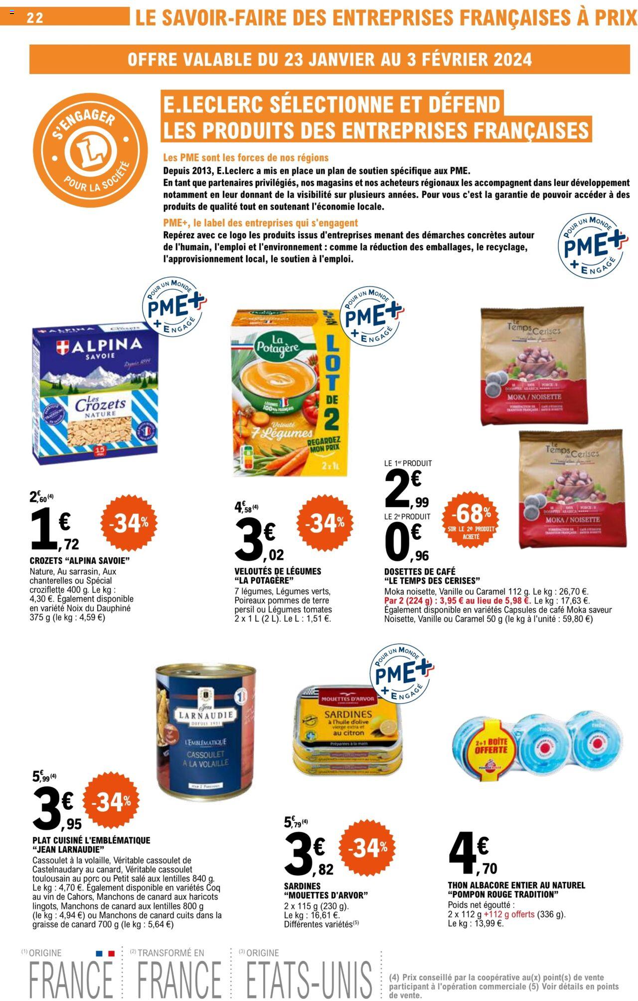 Catalogue E.leclerc 23 – 27 Janvier 2024 Page 22