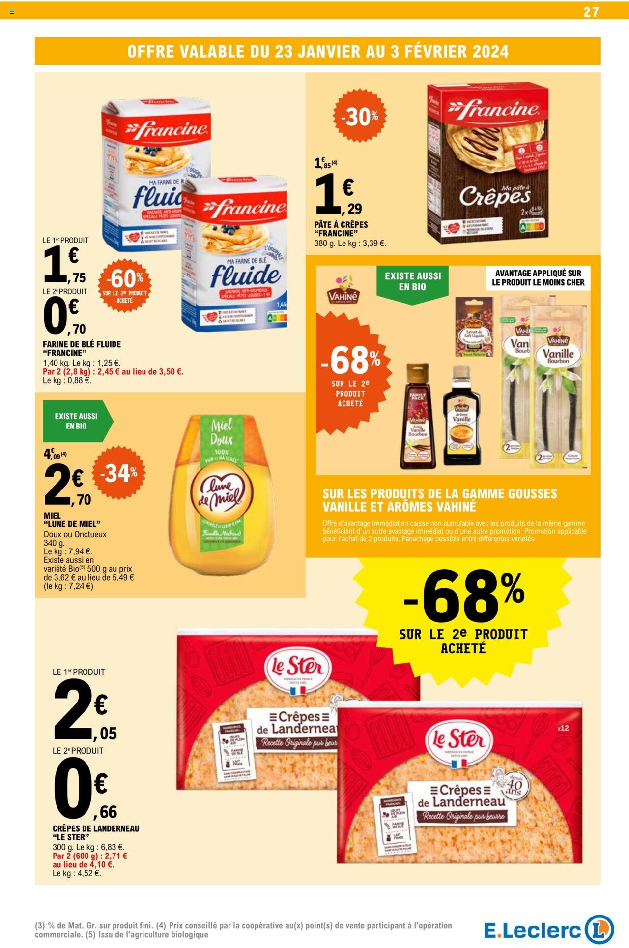 Catalogue E.leclerc 23 – 27 Janvier 2024 Page 27