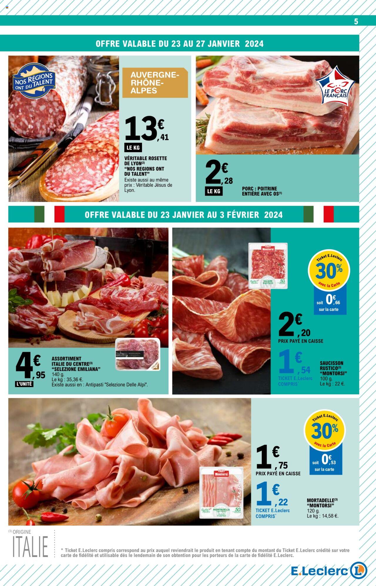 Catalogue E.leclerc 23 – 27 Janvier 2024 Page 5