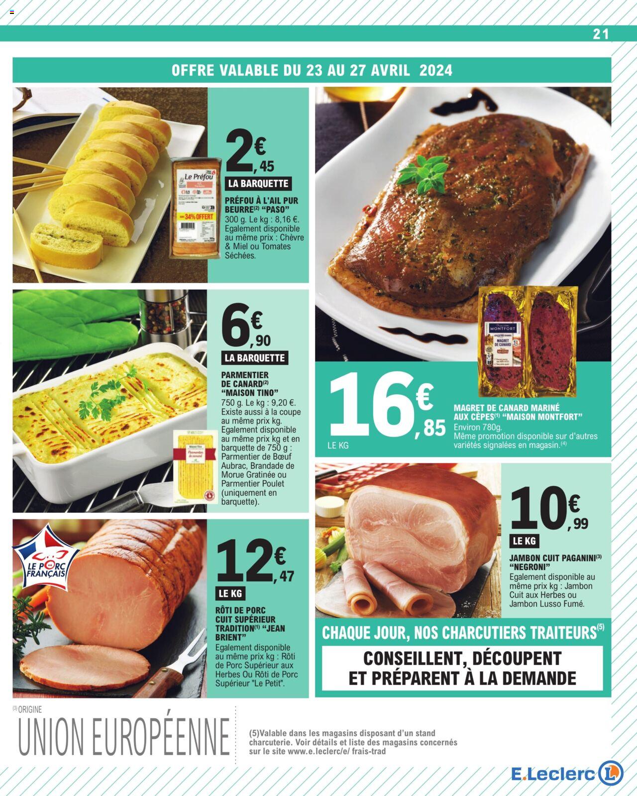 Catalogue E.leclerc 23 Avr – 4 Mai 2024 Page 21