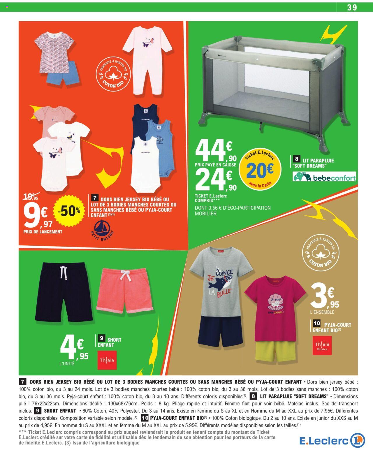 Catalogue E.leclerc 23 Avr – 4 Mai 2024 Page 39