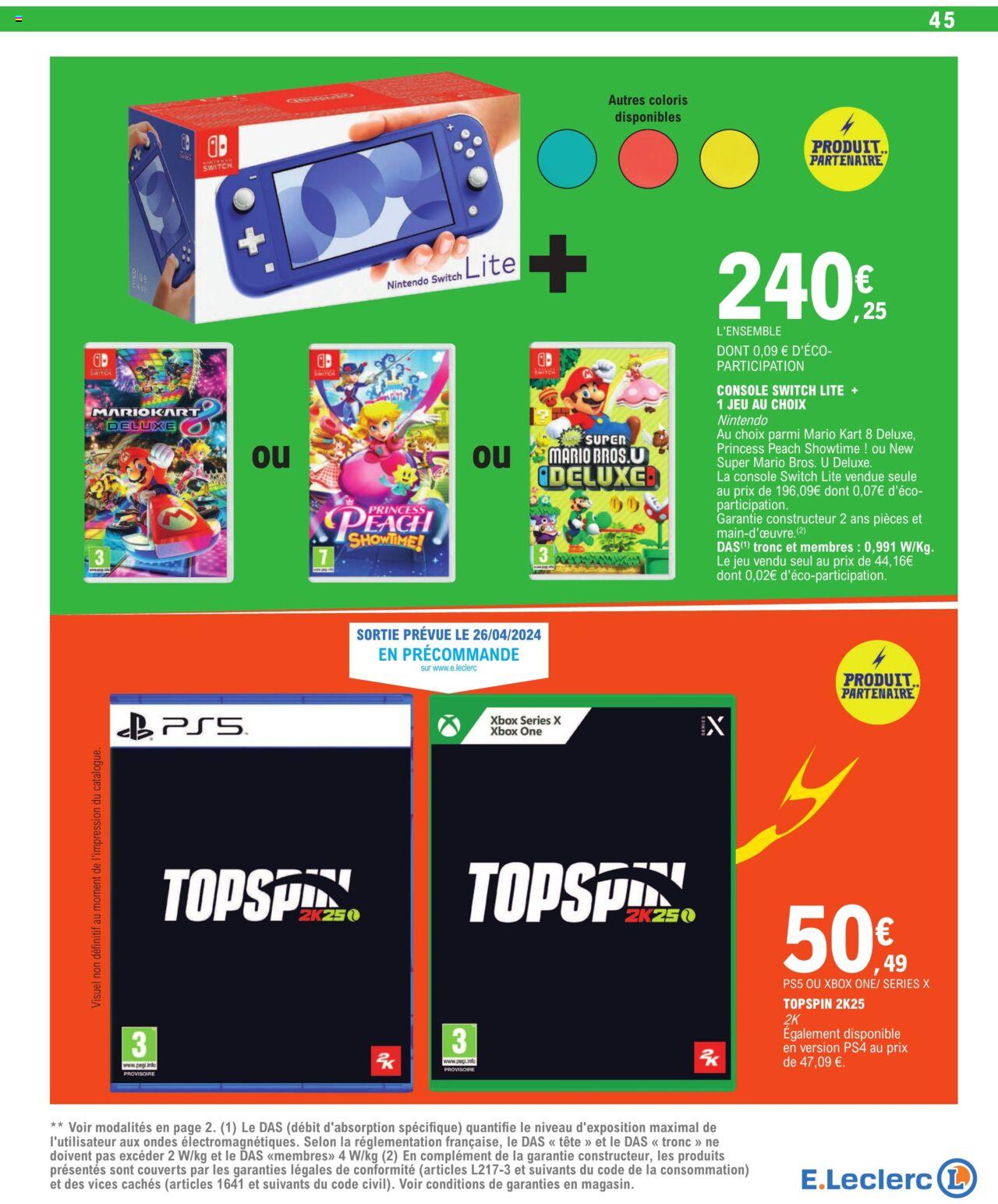 Catalogue E.leclerc 23 Avr – 4 Mai 2024 Page 45