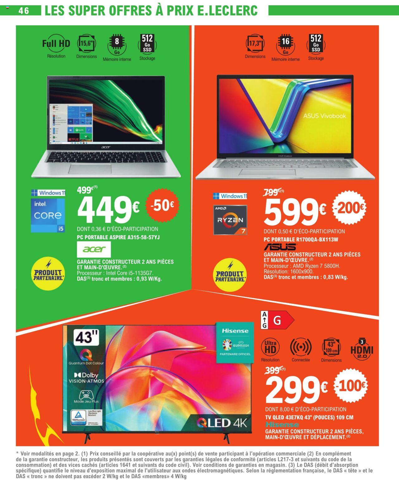 Catalogue E.leclerc 23 Avr – 4 Mai 2024 Page 46