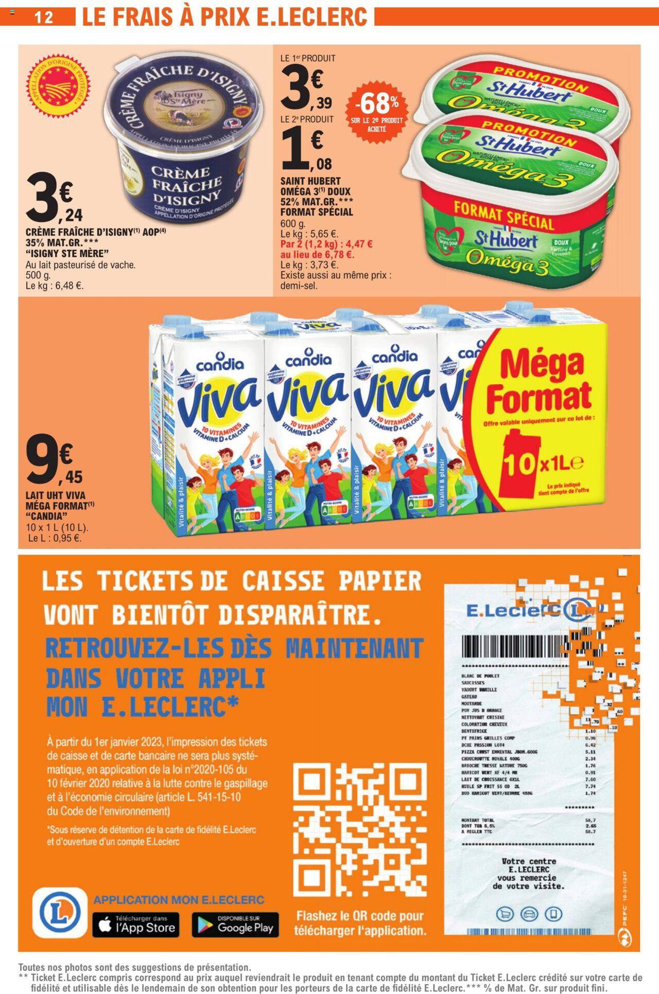 Catalogue E.leclerc 26 – 30 Décembre 2023 Page 12