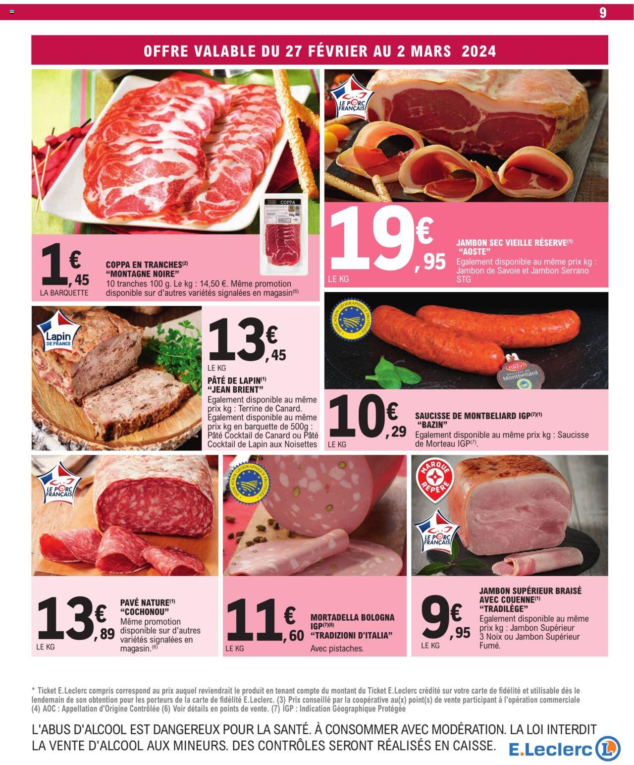 Catalogue E.leclerc 27 Feb – 9 Mar 2024 Page 9