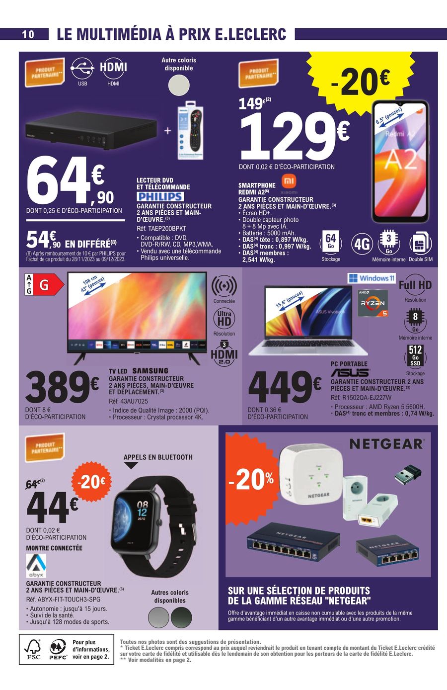 Catalogue E.leclerc 28 Nov – 9 Déc 2023 Page 10