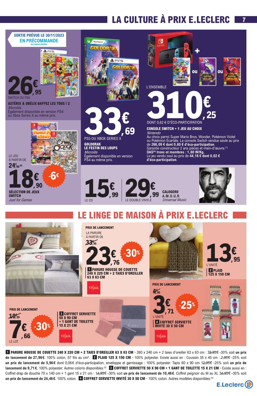 Catalogue E.leclerc 28 Nov – 9 Déc 2023 Page 7