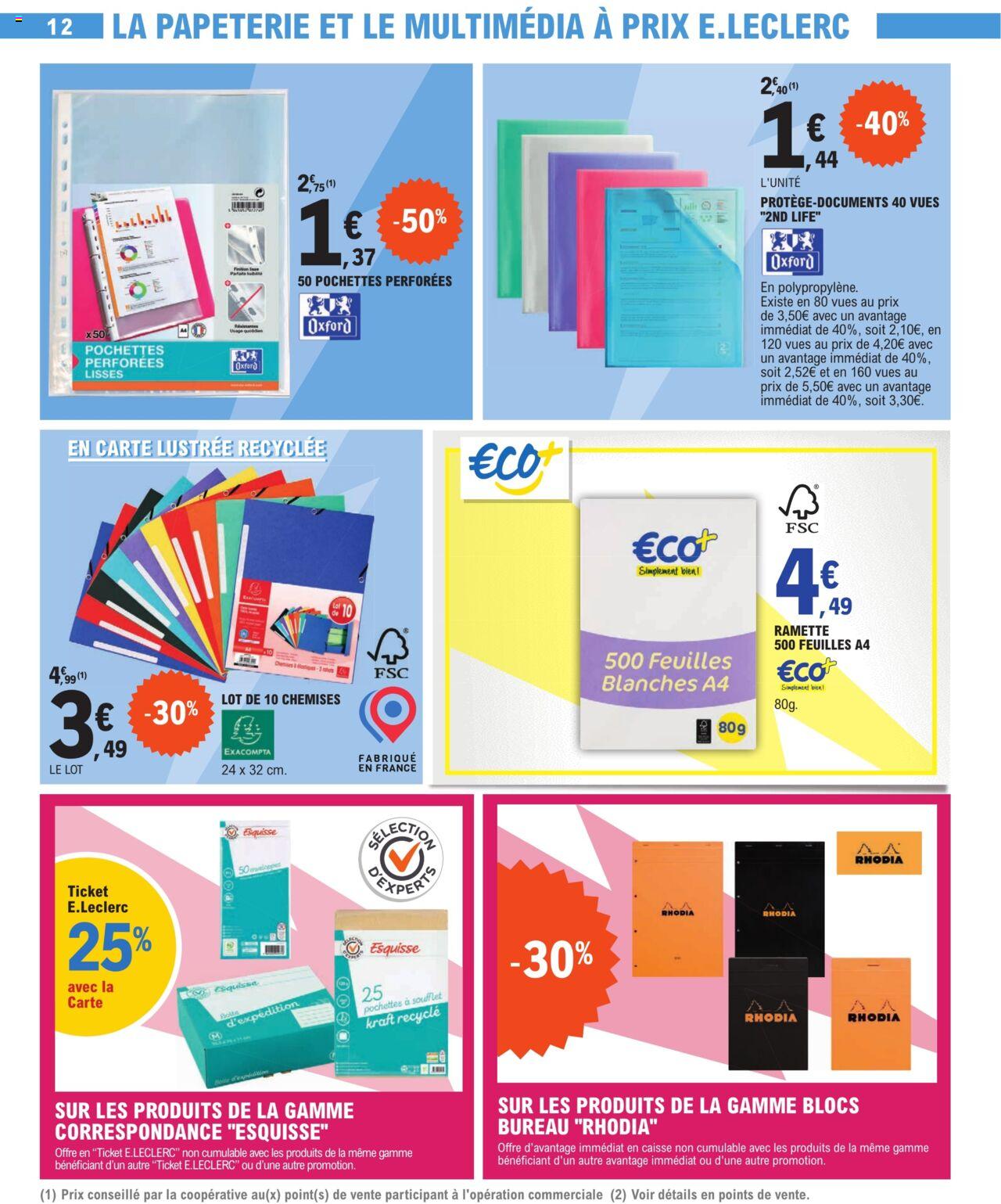 Catalogue E.leclerc 3 – 13 Janvier 2024 Page 12