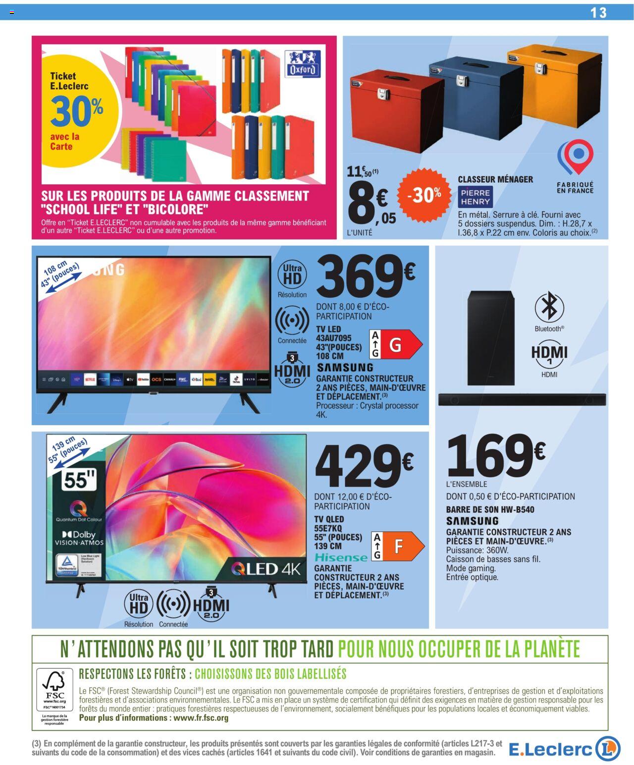 Catalogue E.leclerc 3 – 13 Janvier 2024 Page 13