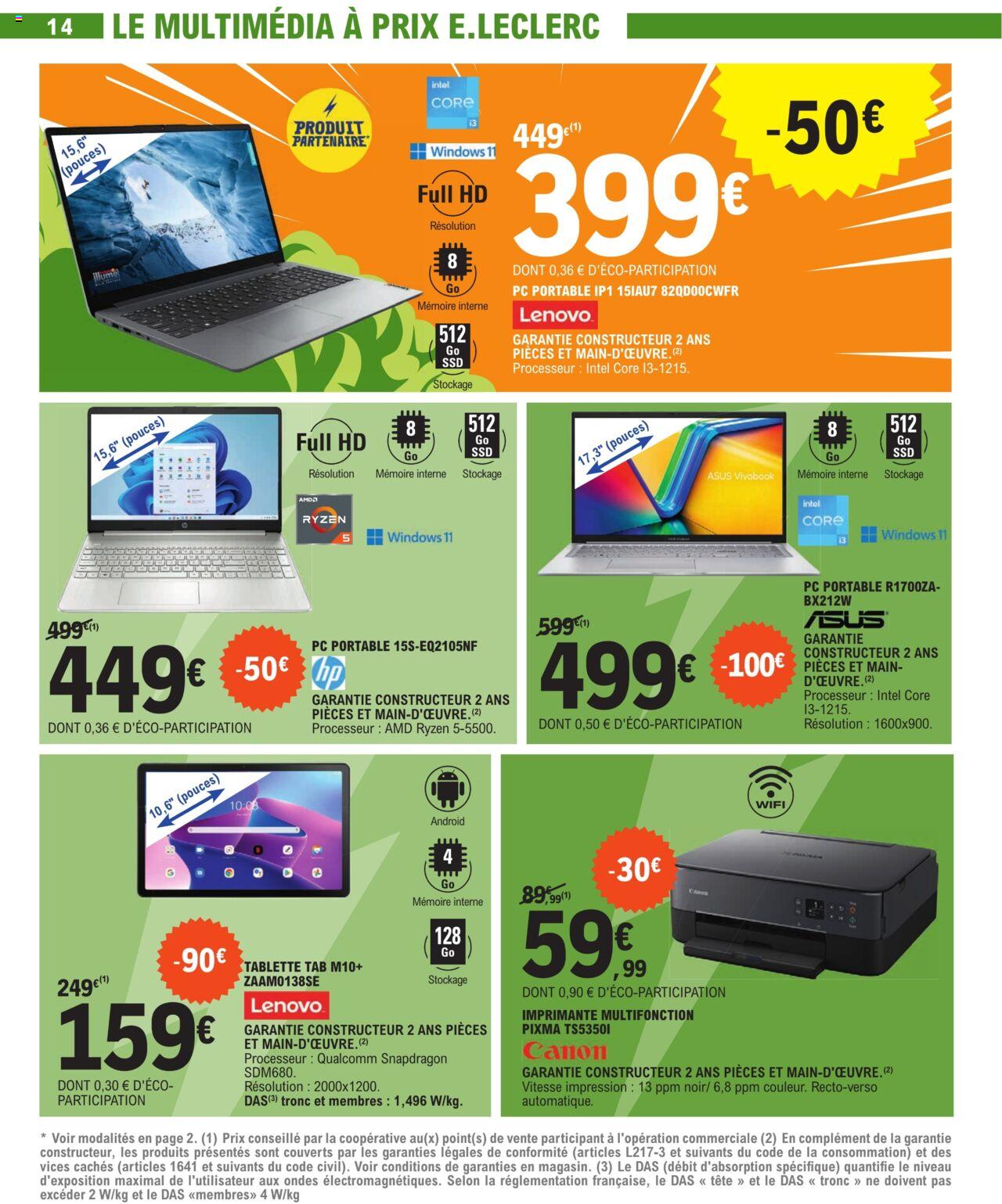 Catalogue E.leclerc 3 – 13 Janvier 2024 Page 14