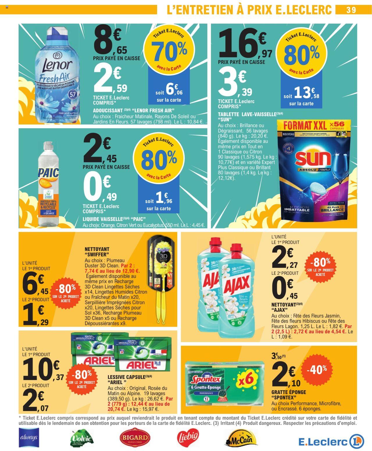 Catalogue E.leclerc 3 – 13 Janvier 2024 Page 39