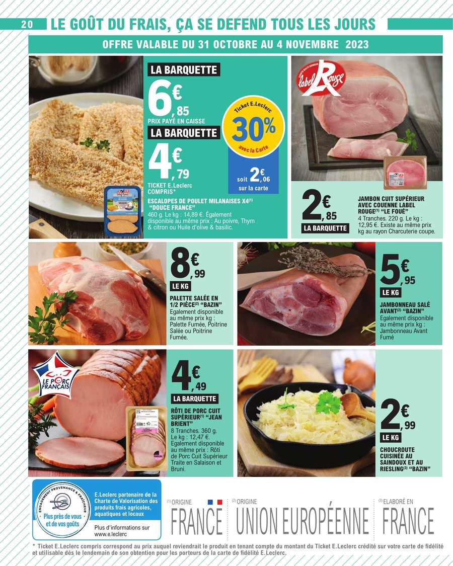 Catalogue E.leclerc 31 Octobre – 11 Novembre 2023 Page 20