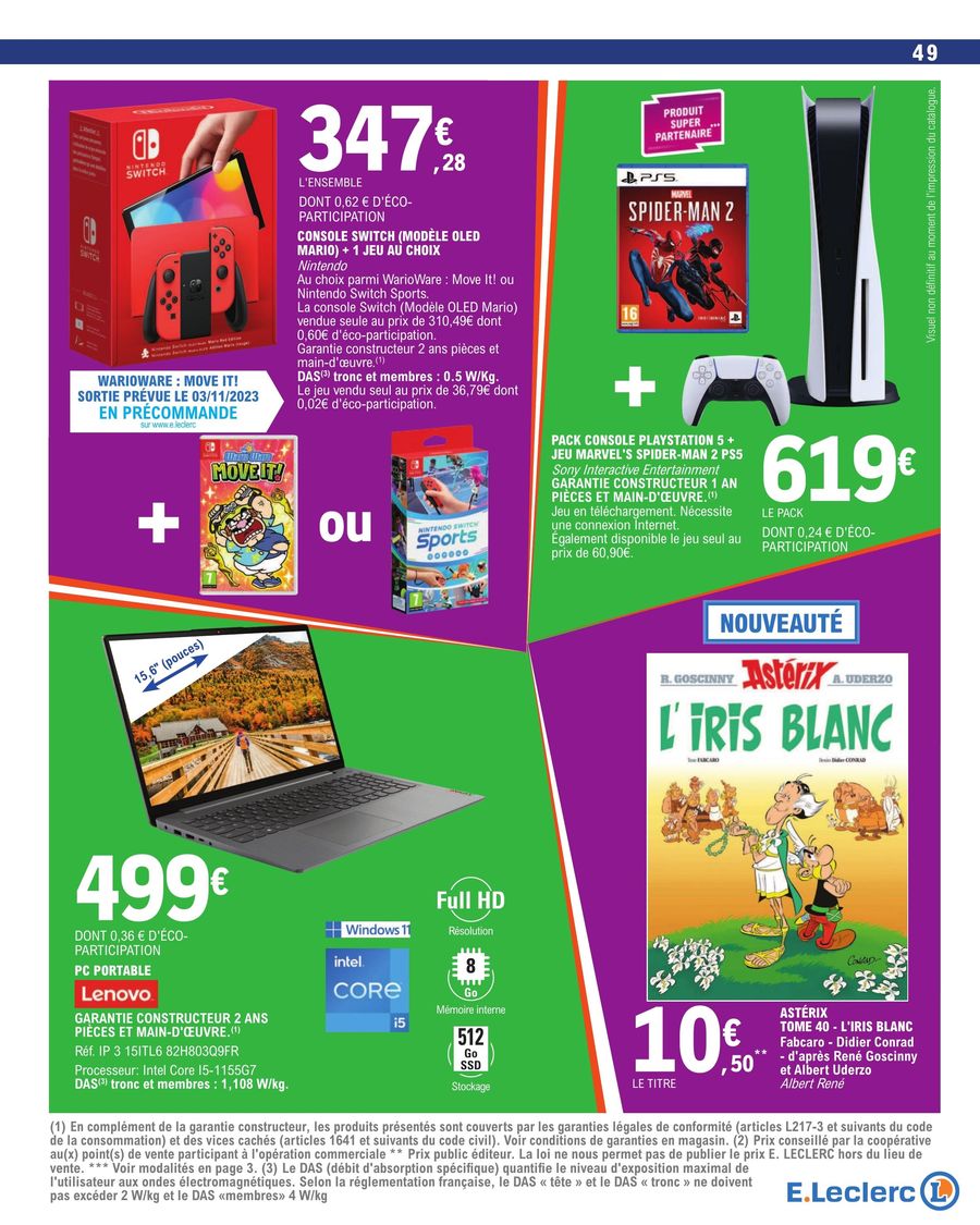 Catalogue E.leclerc 31 Octobre – 11 Novembre 2023 Page 49