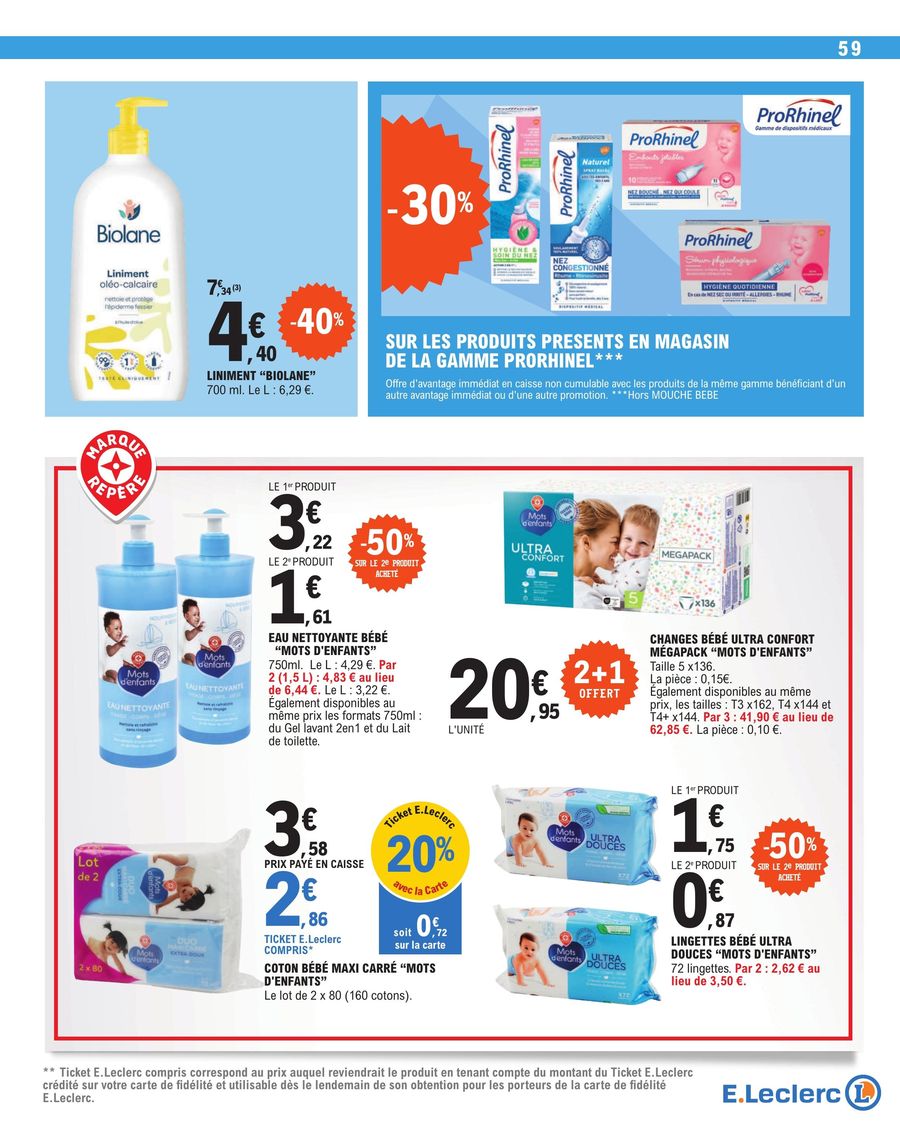 Catalogue E.leclerc 31 Octobre – 11 Novembre 2023 Page 59