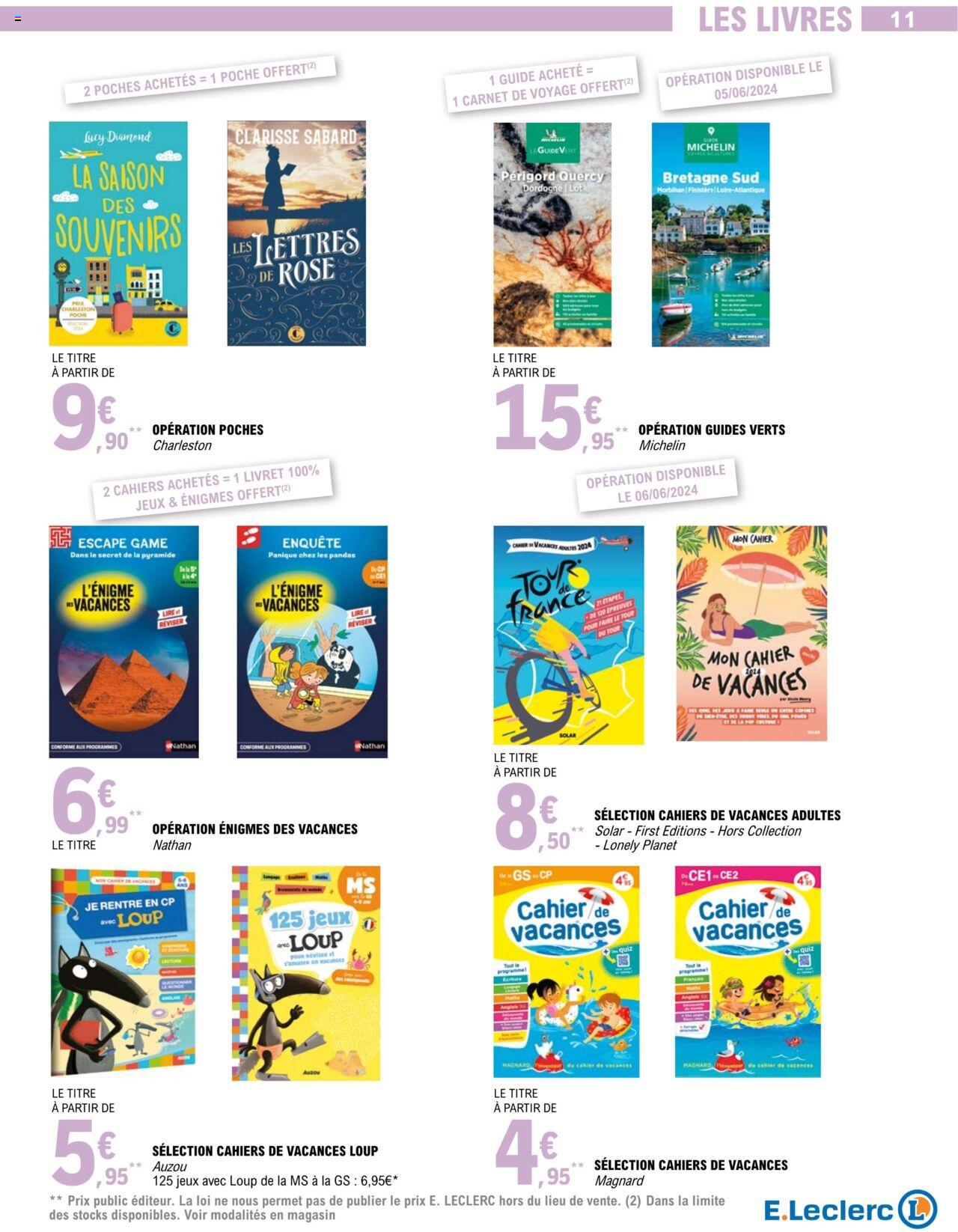 Catalogue E.leclerc 4 – 22 Juin 2024 Page 11