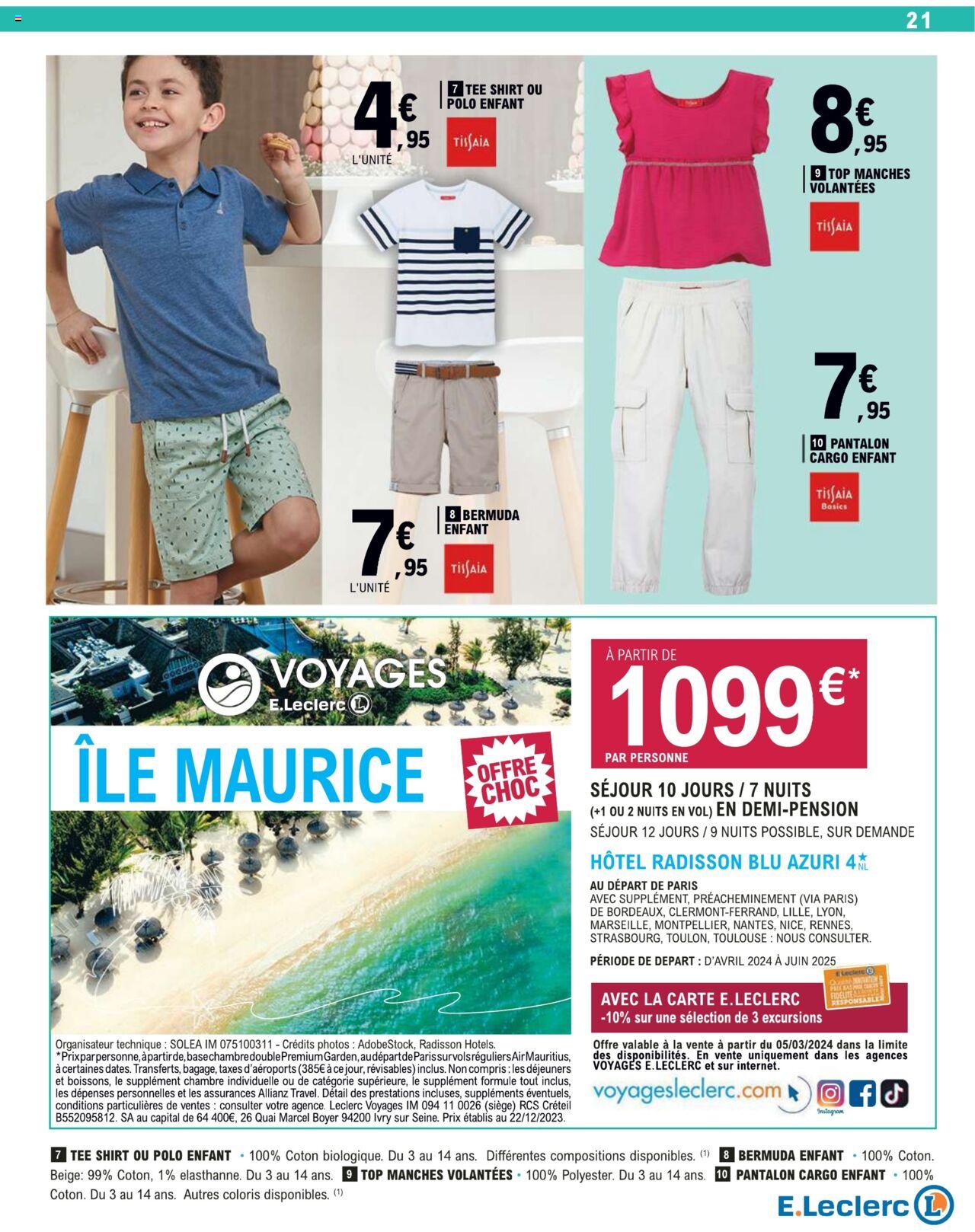 Catalogue E.leclerc 5 – 16 Mars 2024 Page 21