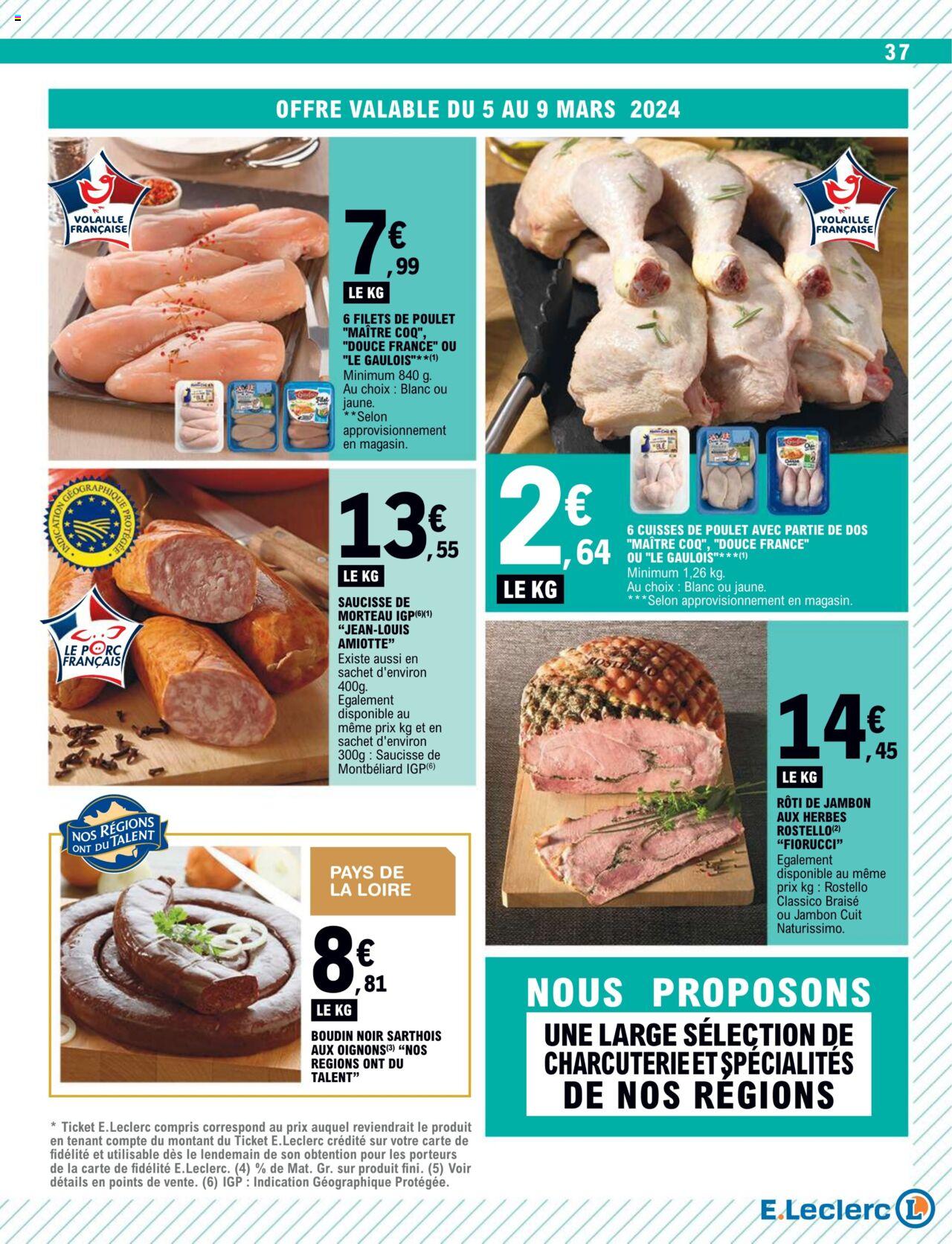Catalogue E.leclerc 5 – 16 Mars 2024 Page 37