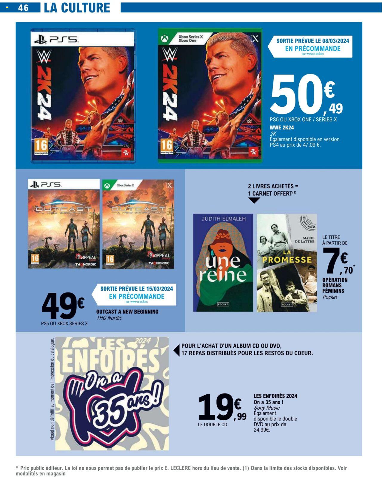 Catalogue E.leclerc 5 – 16 Mars 2024 Page 46