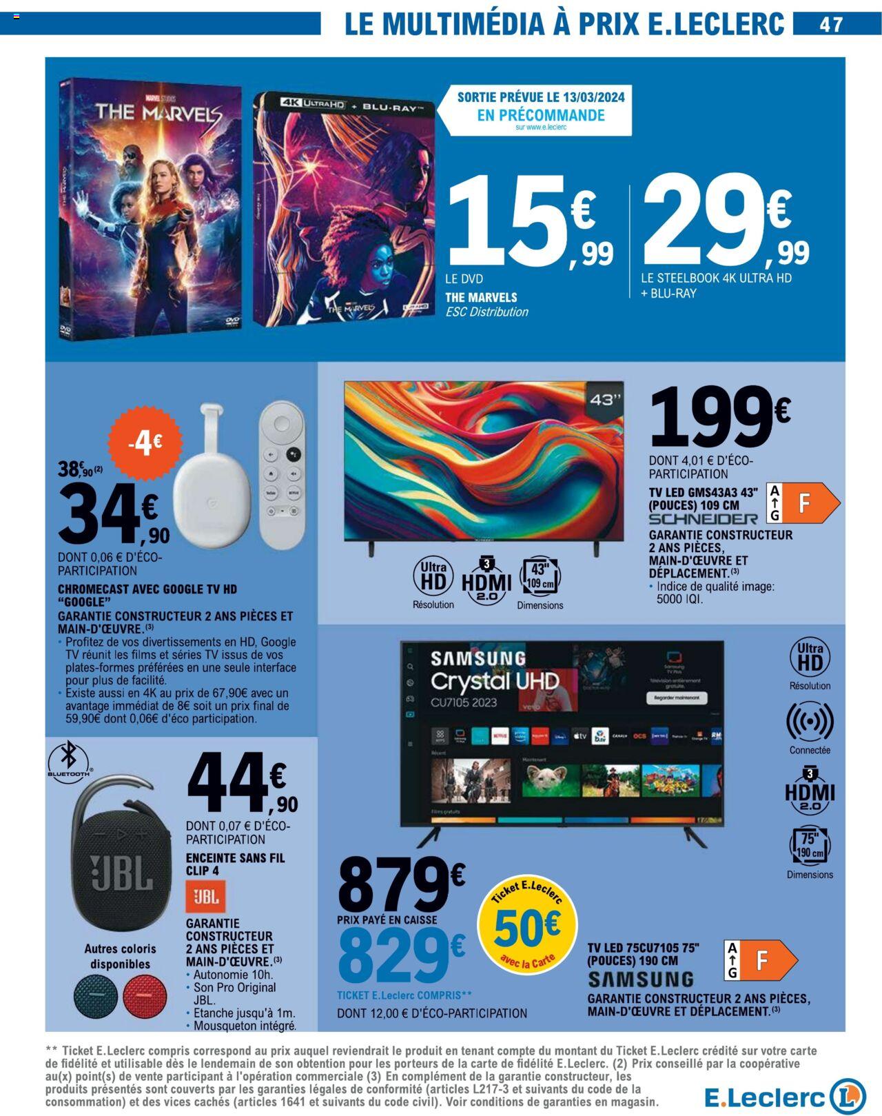 Catalogue E.leclerc 5 – 16 Mars 2024 Page 47
