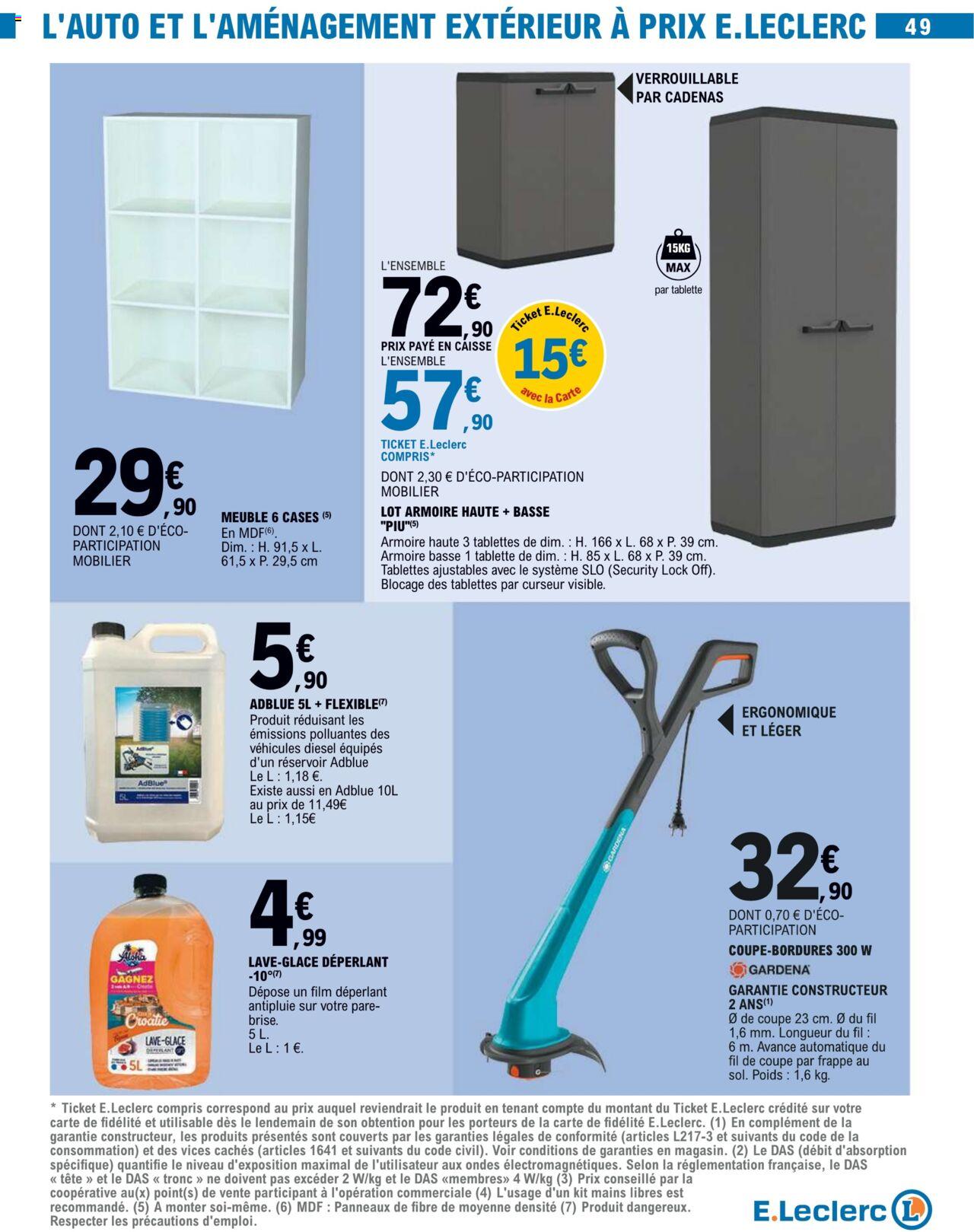 Catalogue E.leclerc 5 – 16 Mars 2024 Page 49