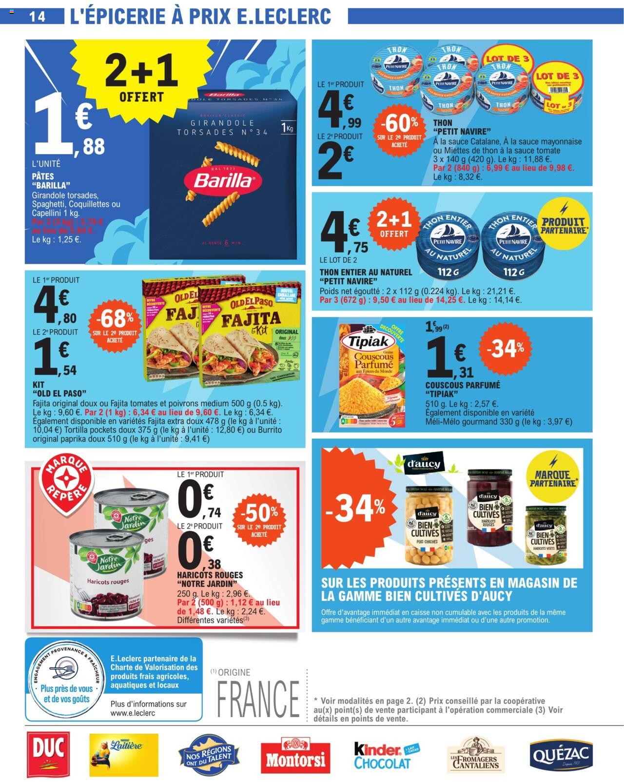 Catalogue E.leclerc 9 – 20 Avril 2024 Page 14