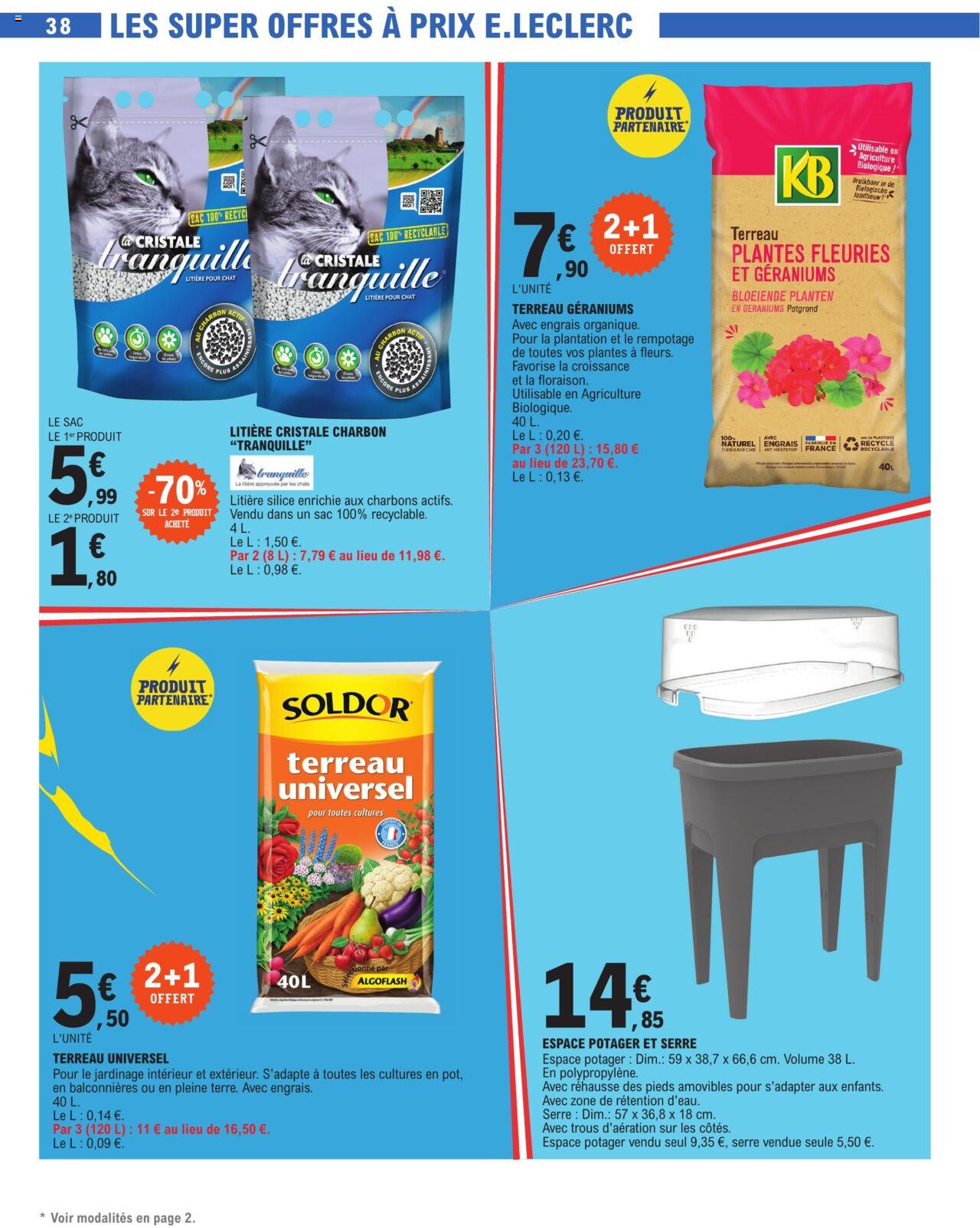 Catalogue E.leclerc 9 – 20 Avril 2024 Page 38