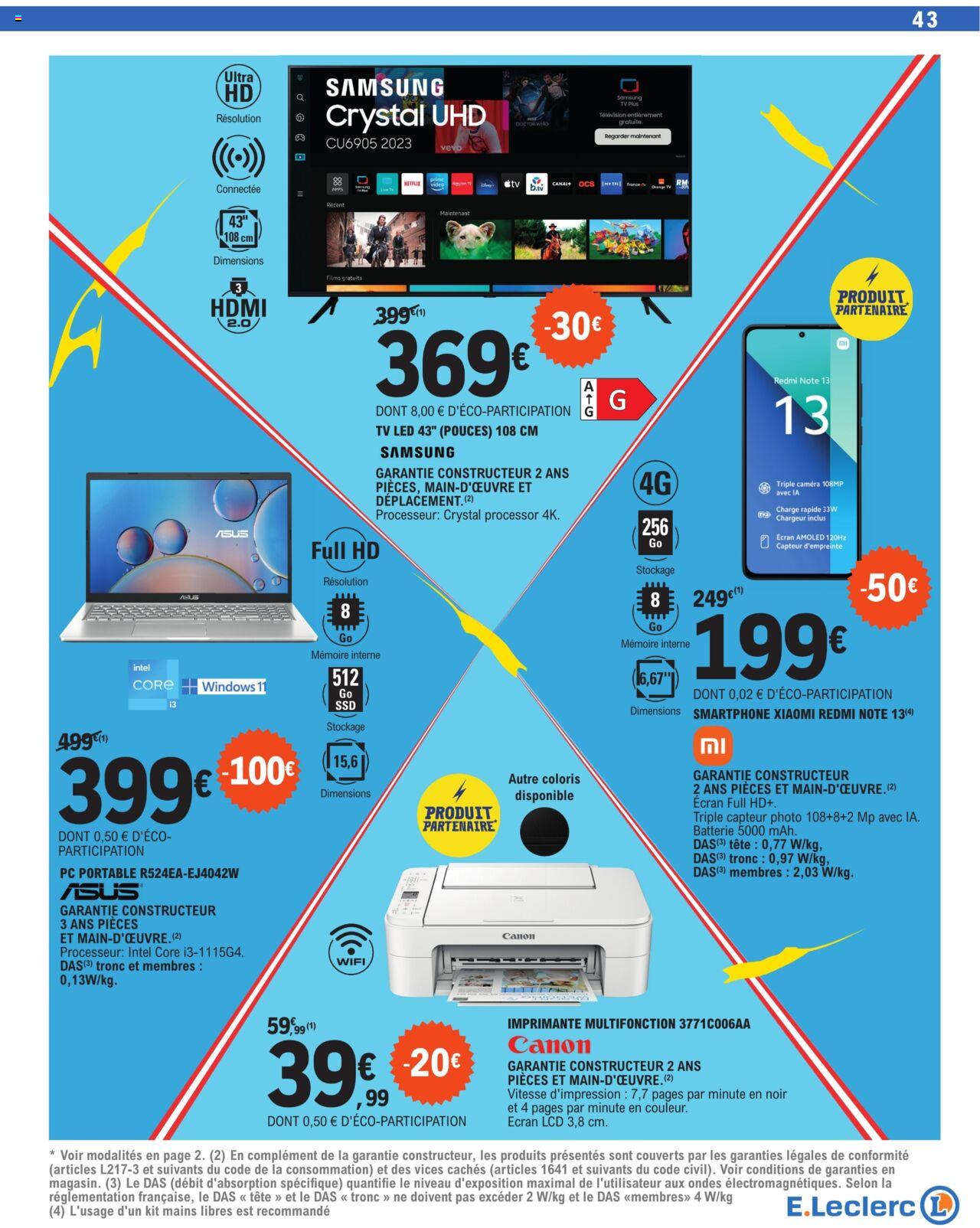Catalogue E.leclerc 9 – 20 Avril 2024 Page 43