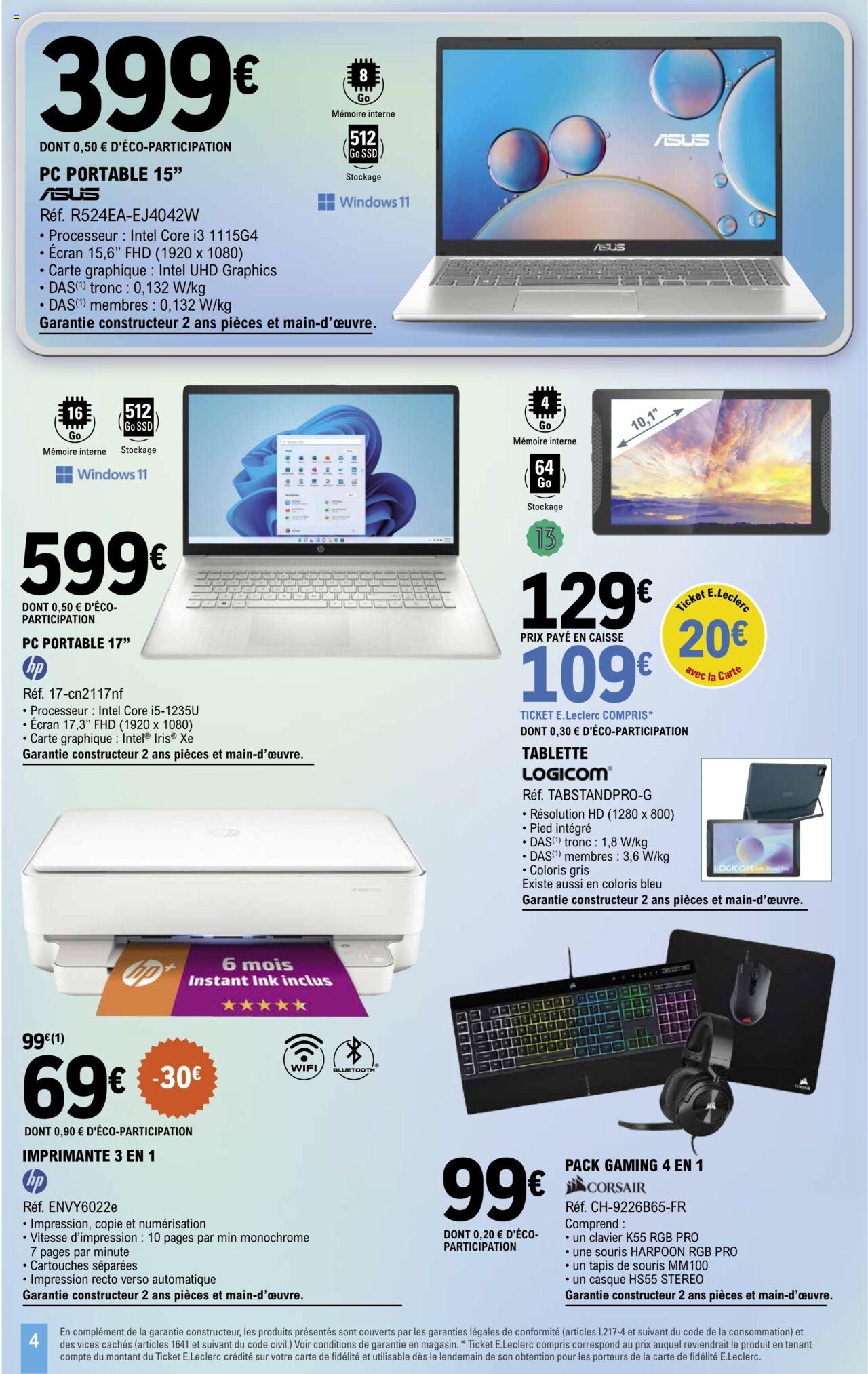 Catalogue E.leclerc Les Bons Plans 3 – 13 Janvier 2024 Page 4