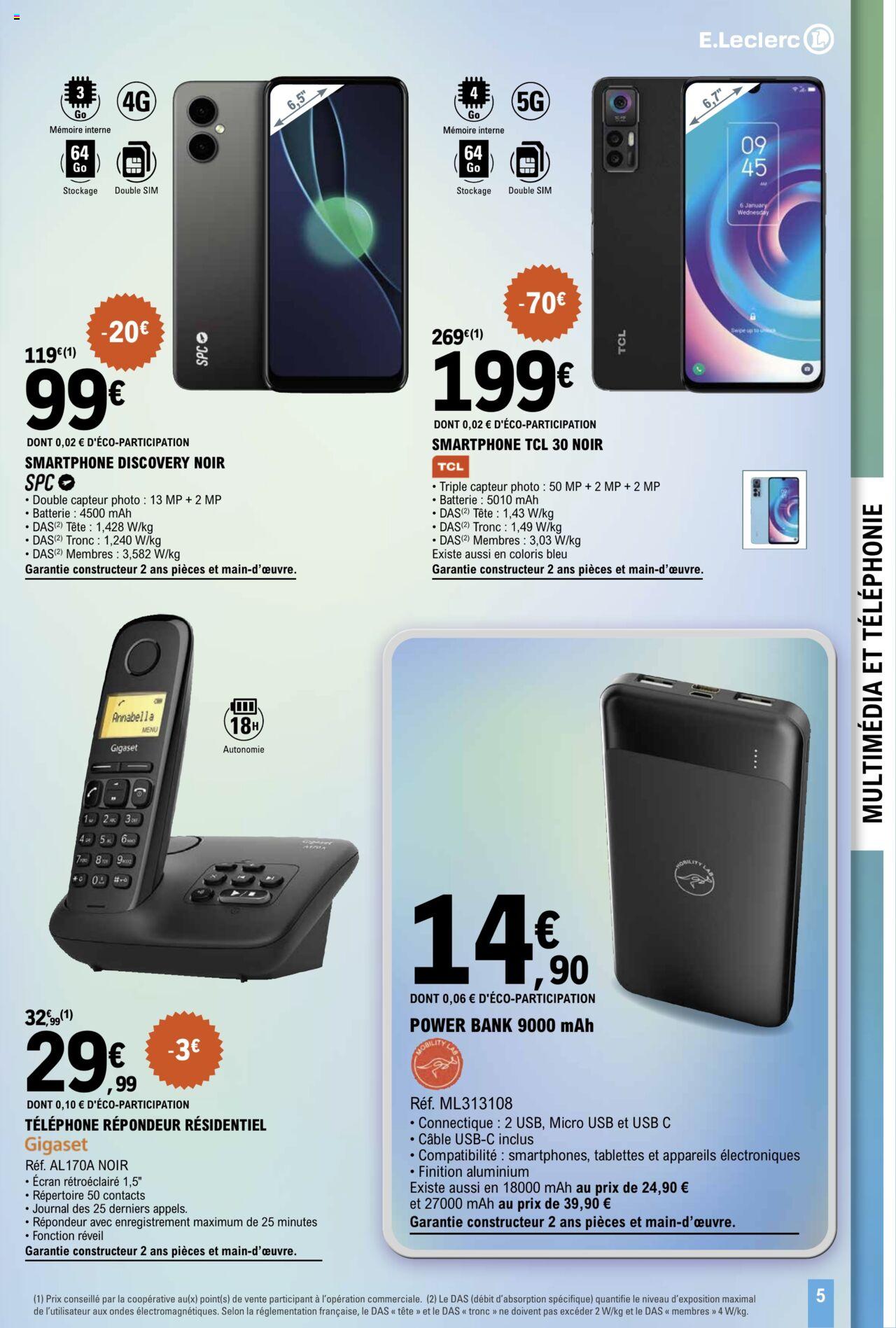 Catalogue E.leclerc Les Bons Plans 3 – 13 Janvier 2024 Page 5