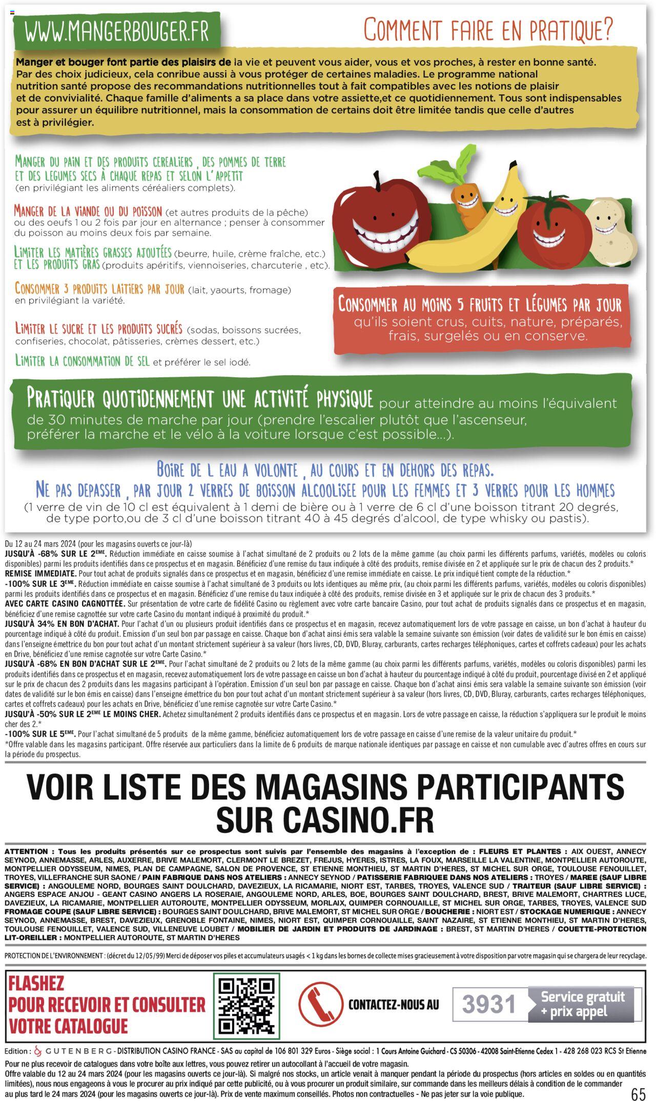 Catalogue Géant Casino 12 – 24 Mars 2024 Page 65
