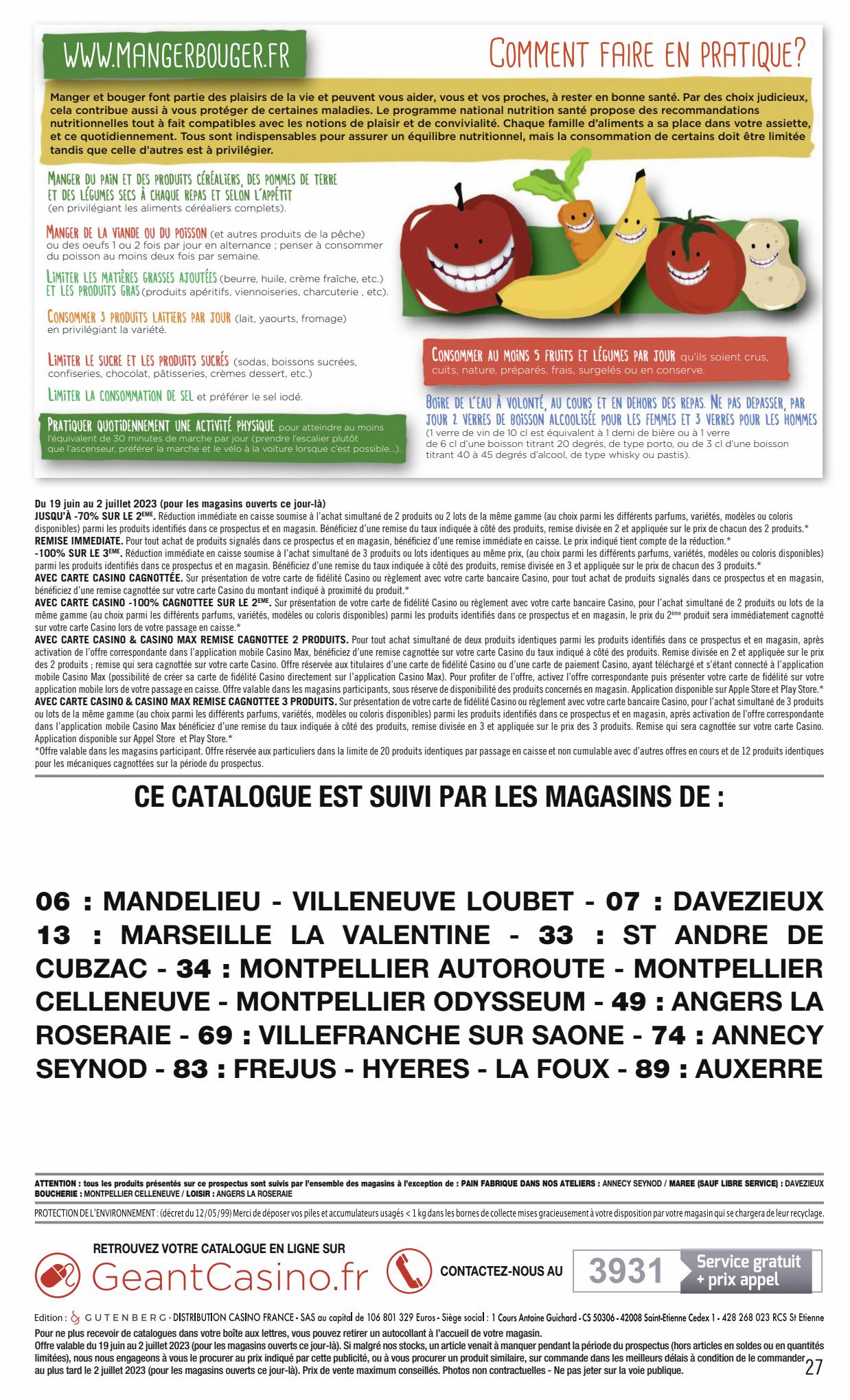 Catalogue Géant Casino 18 Juin – 2 Juillet 2023 Page 27