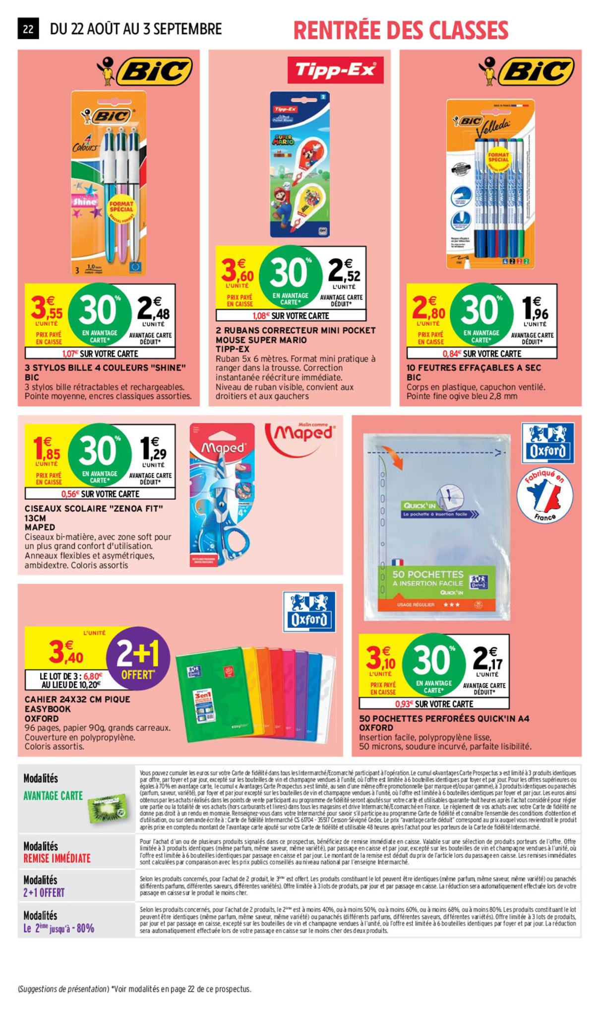 Catalogue Intermarché 8 Août – 3 Septembre 2023 Page 22