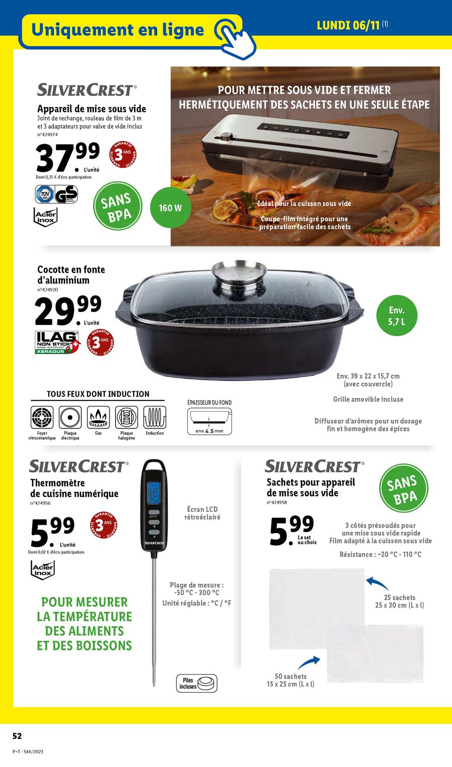 Catalogue Lidl 1 – 7 Novembre 2023 Page 52