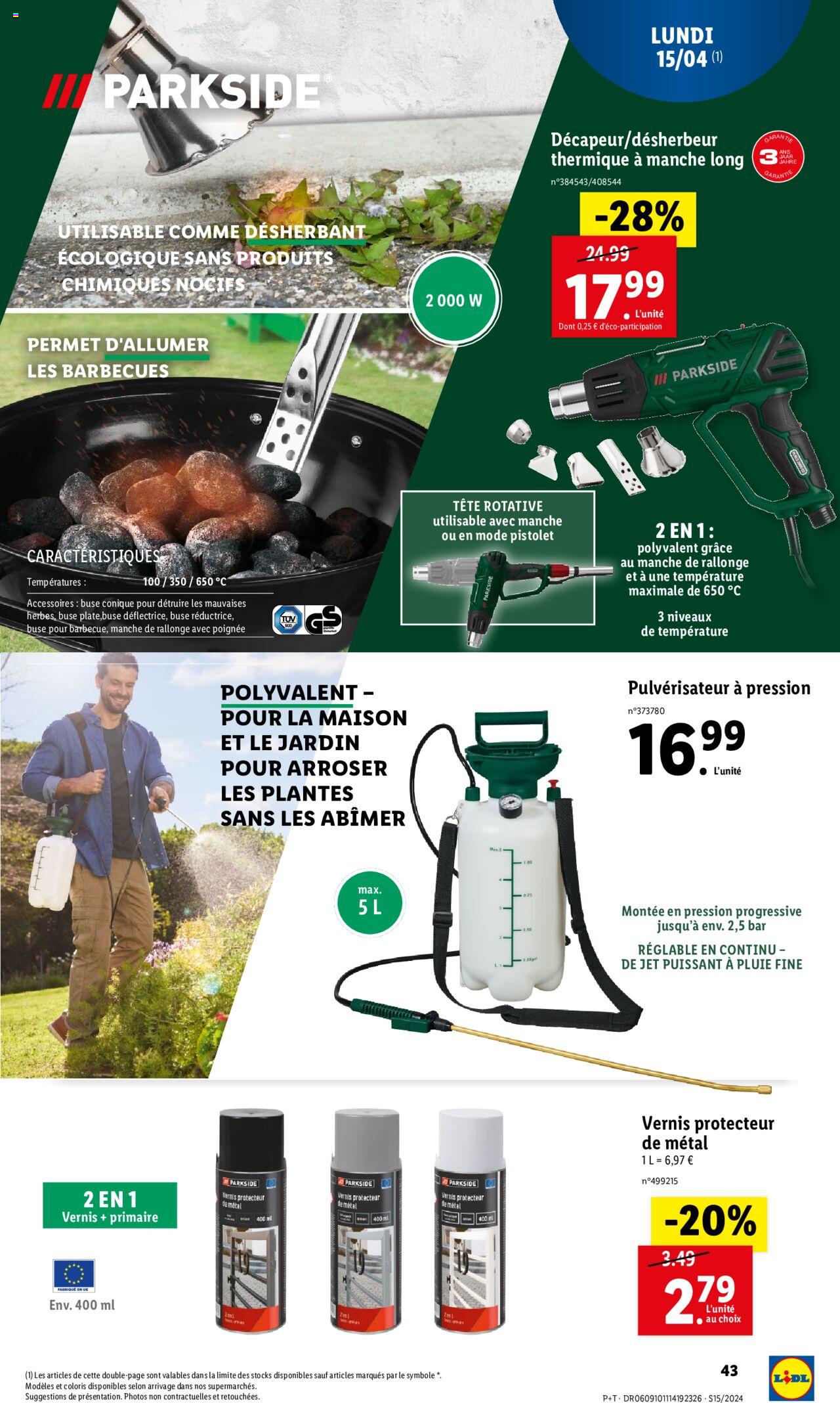 Catalogue Lidl 10 – 16 Avril 2024 Page 43