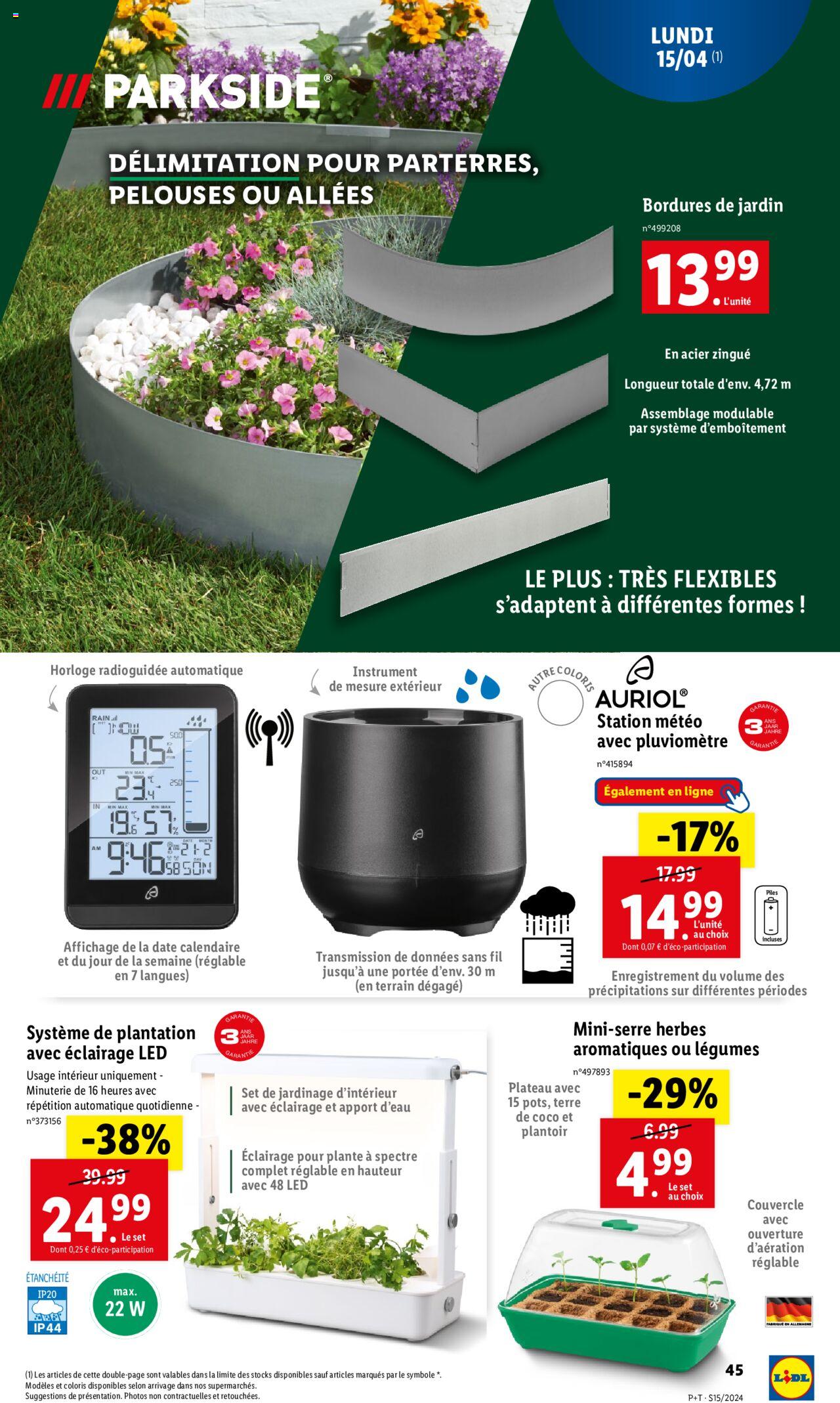 Catalogue Lidl 10 – 16 Avril 2024 Page 45