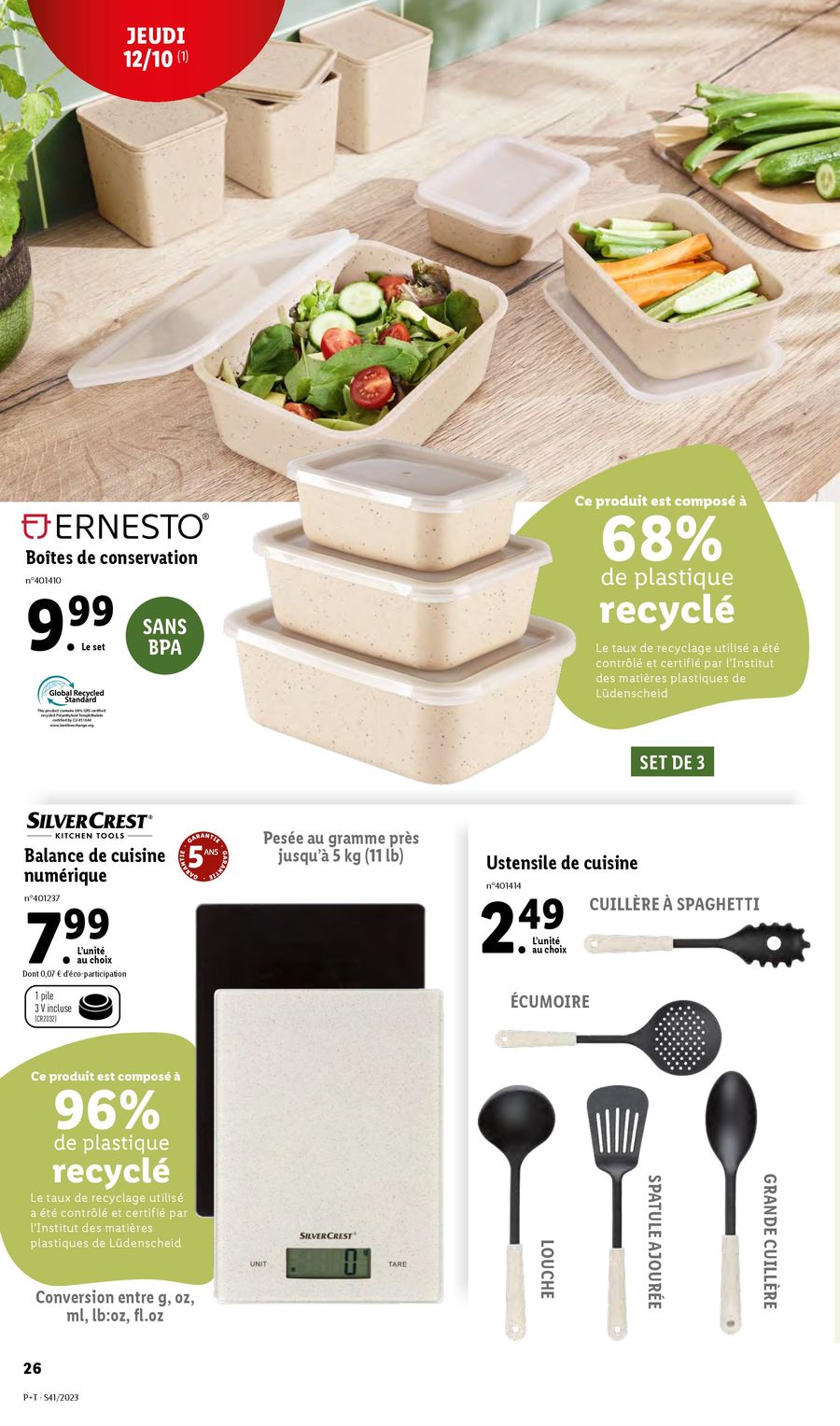 Catalogue Lidl 11 – 17 Octobre 2023 Page 26