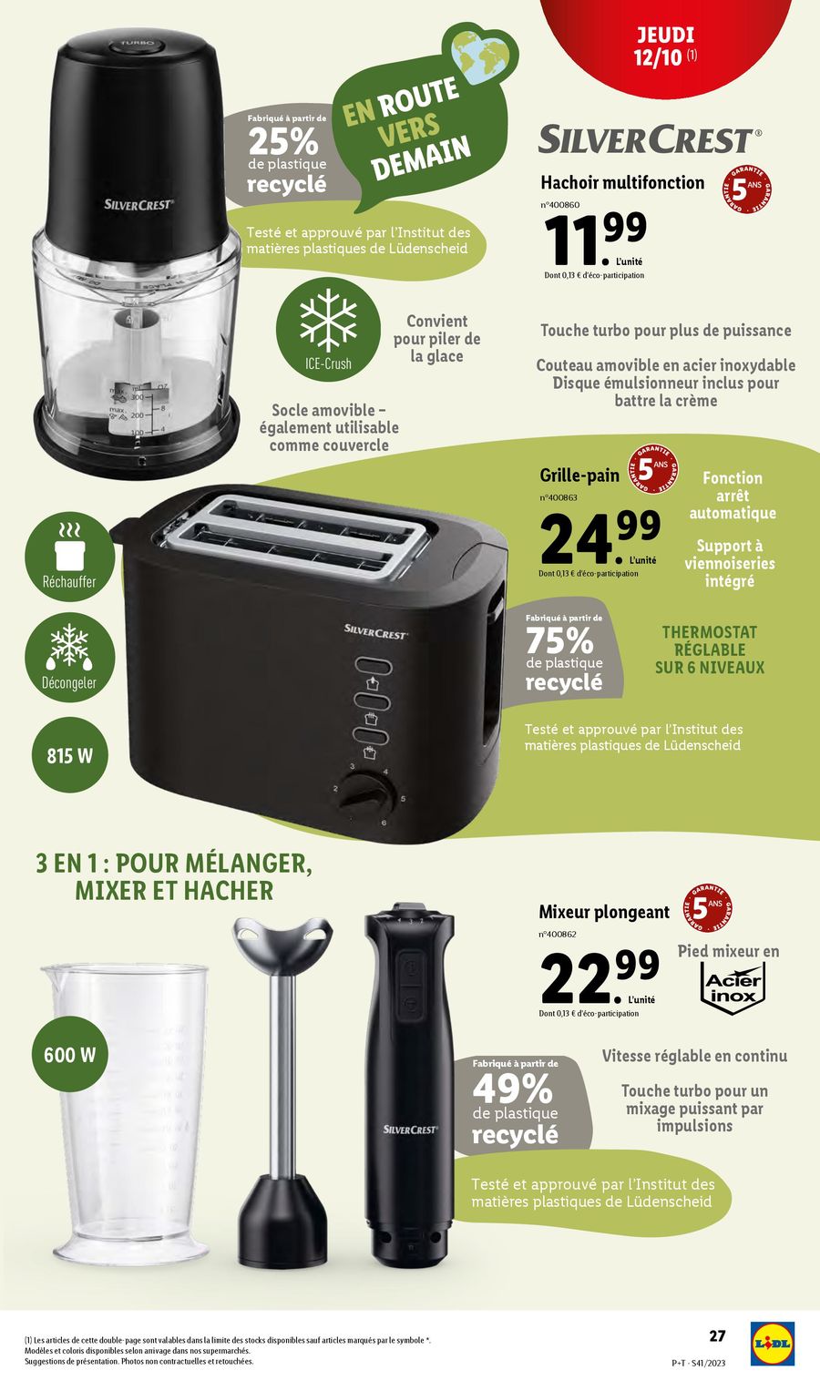 Catalogue Lidl 11 – 17 Octobre 2023 Page 27