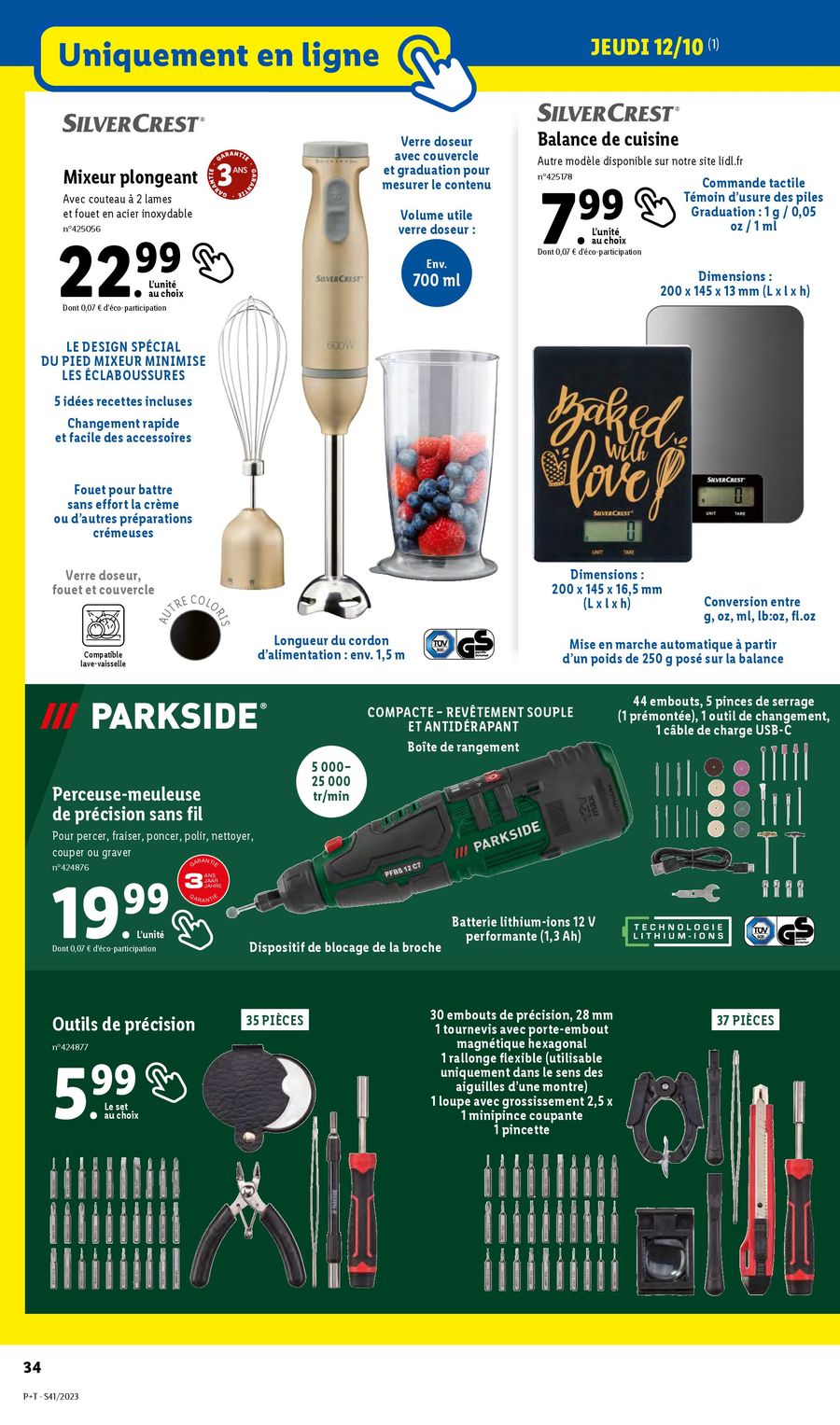 Catalogue Lidl 11 – 17 Octobre 2023 Page 34
