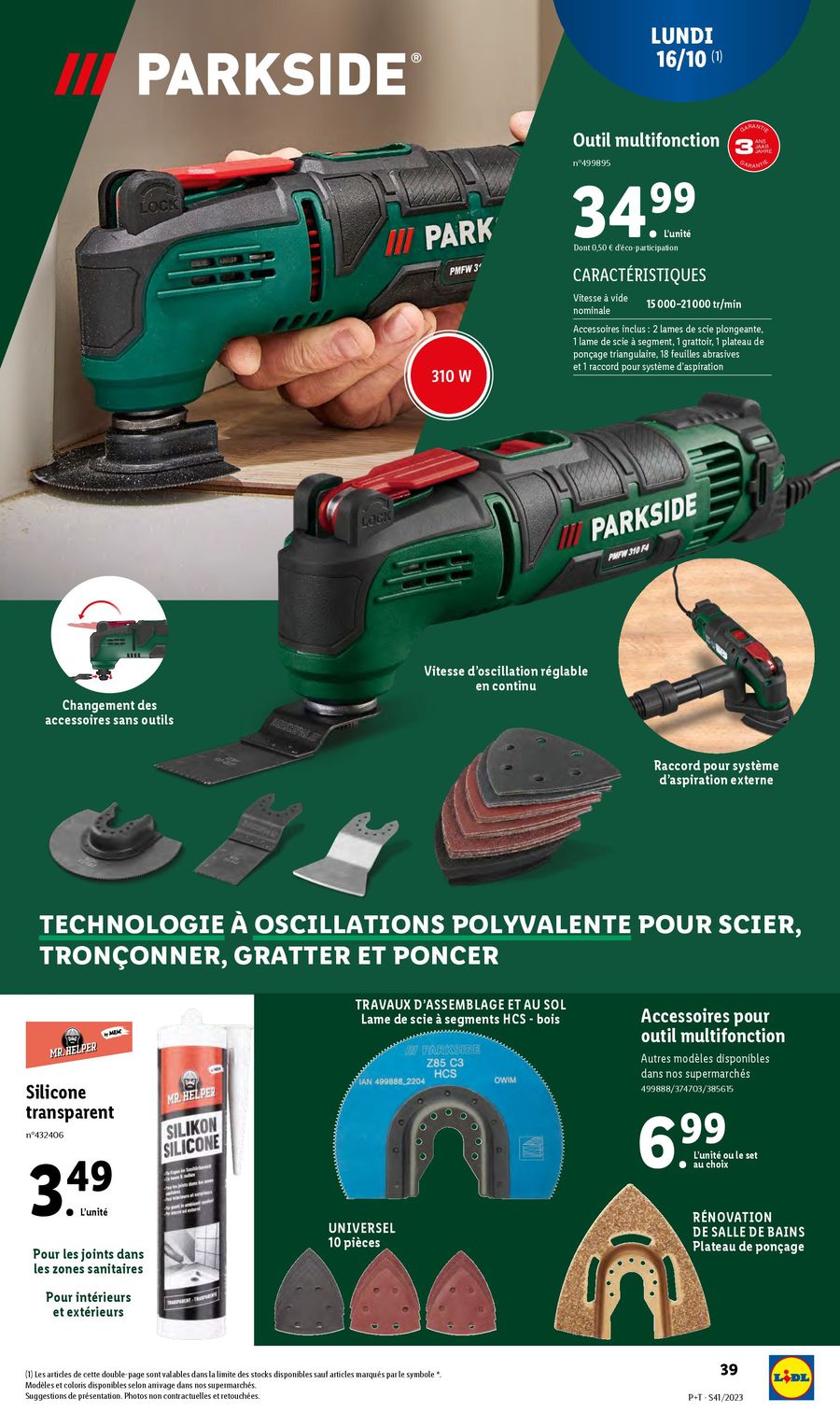 Catalogue Lidl 11 – 17 Octobre 2023 Page 39