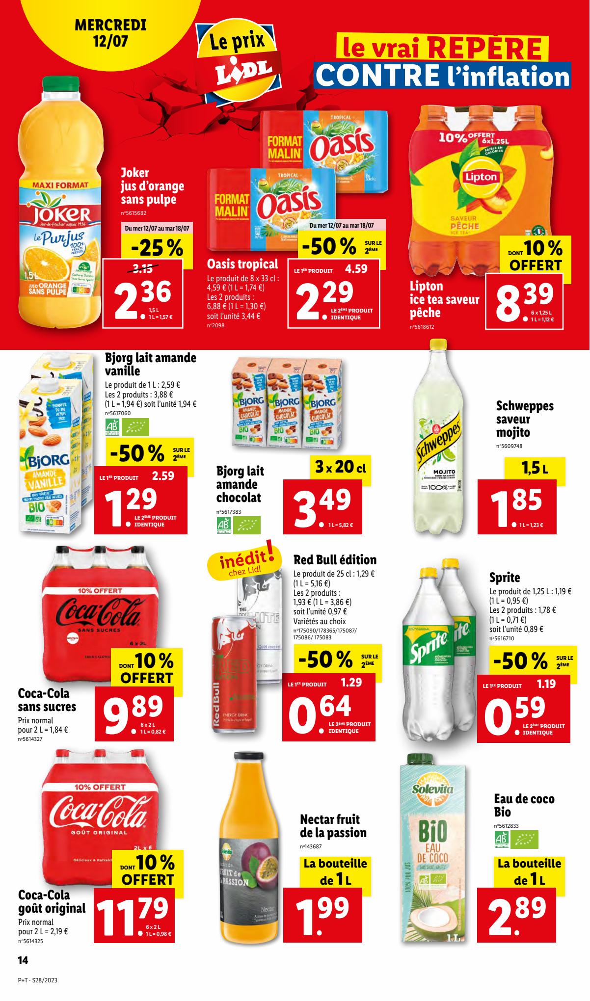 Catalogue Lidl 12 – 18 Juillet 2023 Page 14