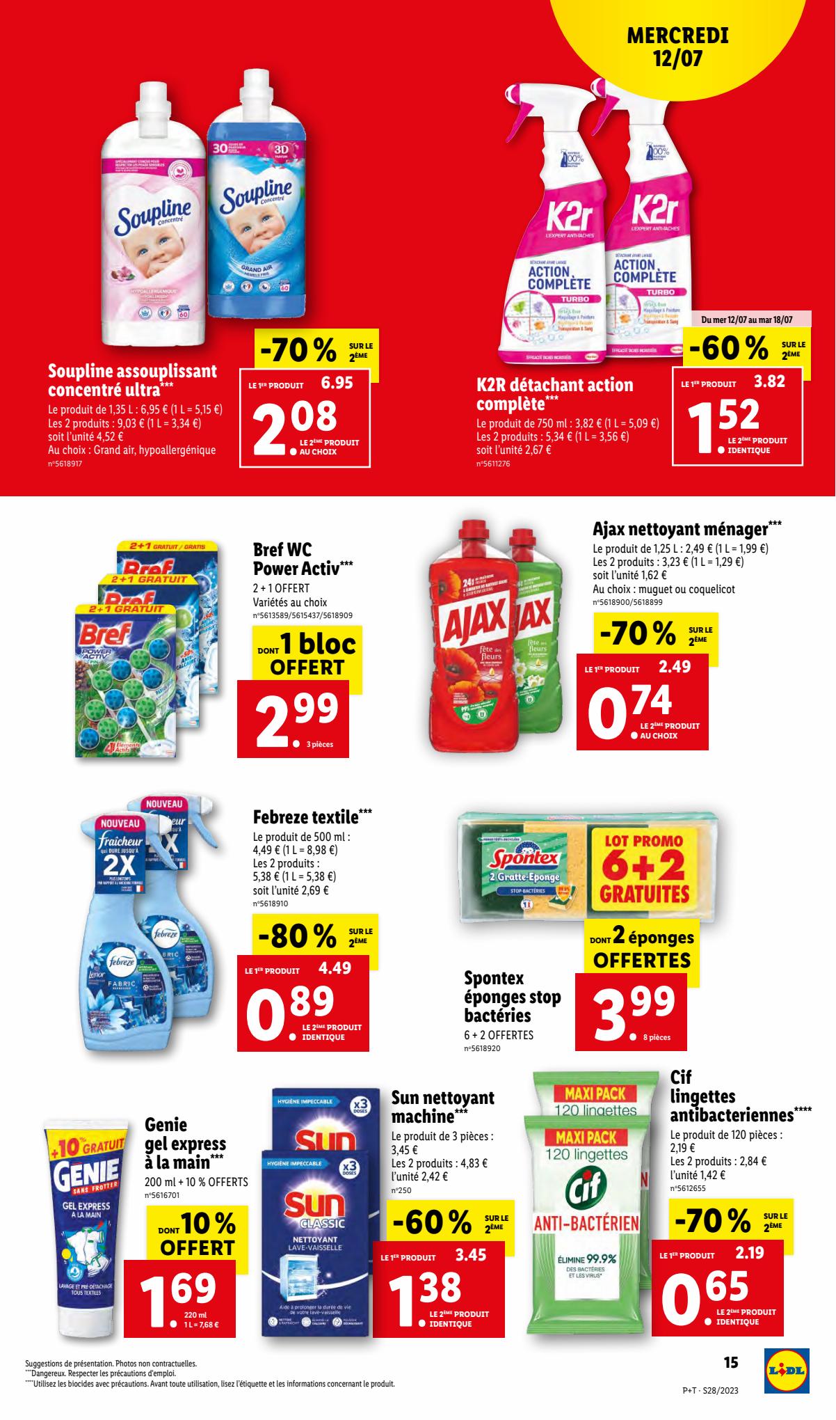 Catalogue Lidl 12 – 18 Juillet 2023 Page 15
