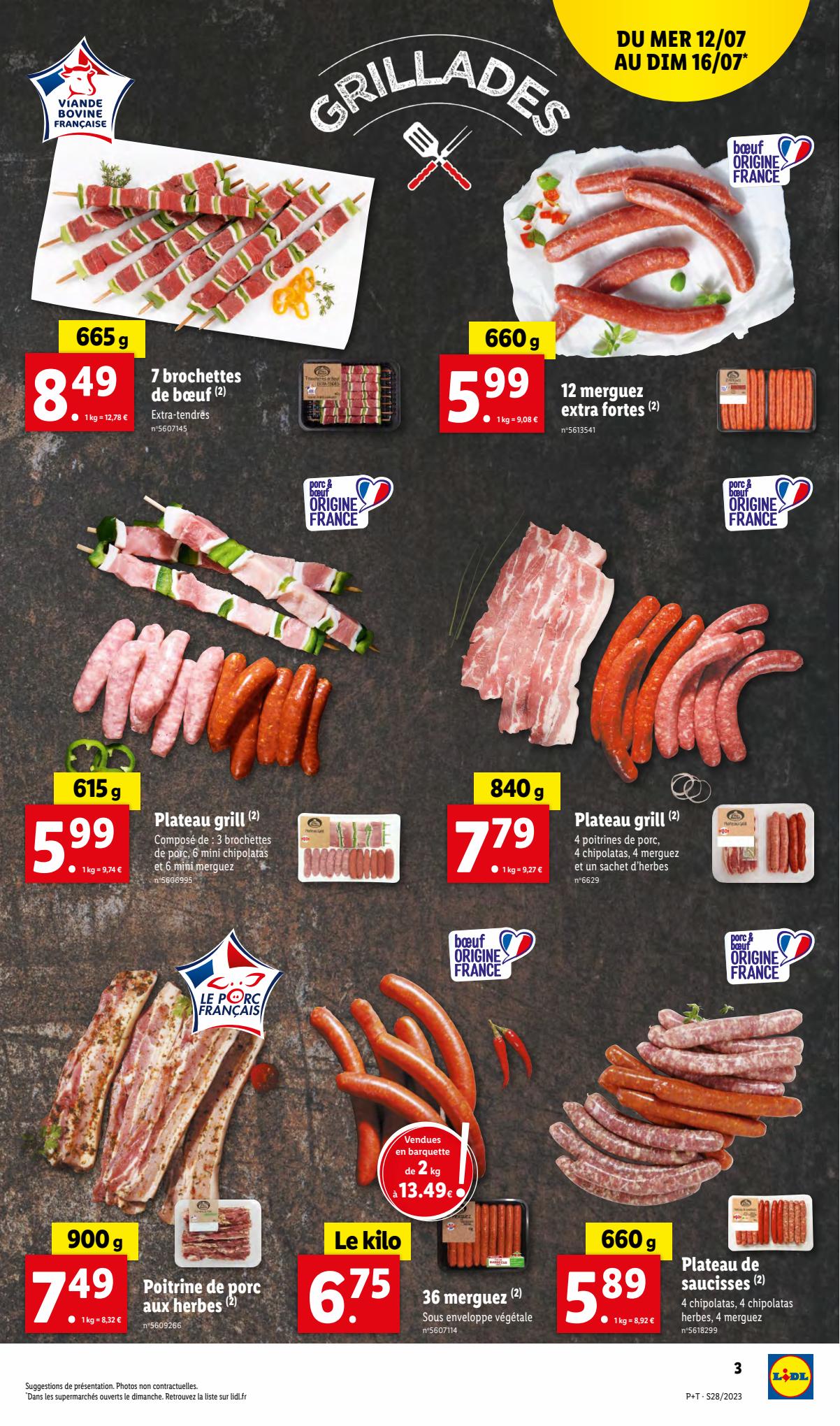 Catalogue Lidl 12 – 18 Juillet 2023 Page 3