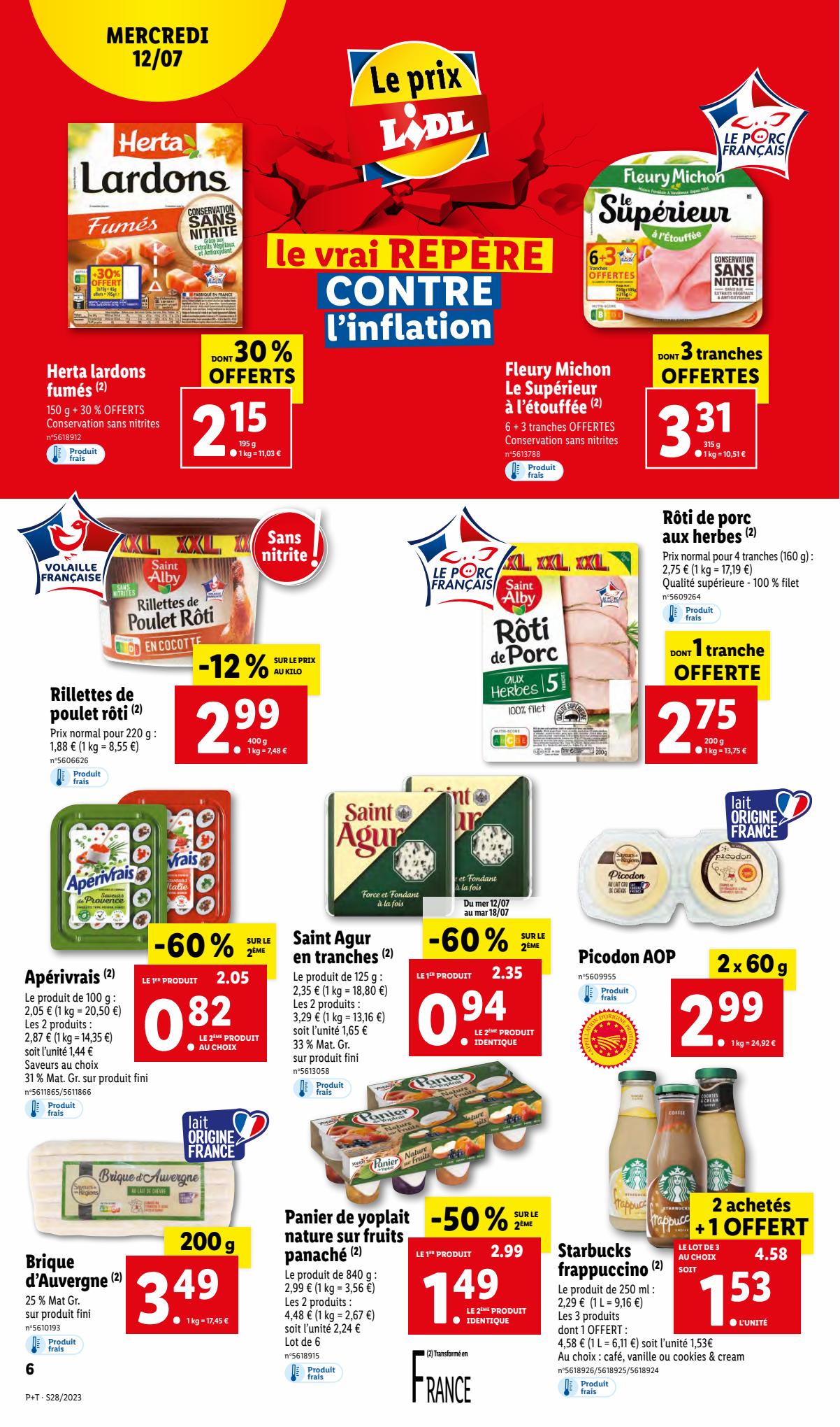 Catalogue Lidl 12 – 18 Juillet 2023 Page 6