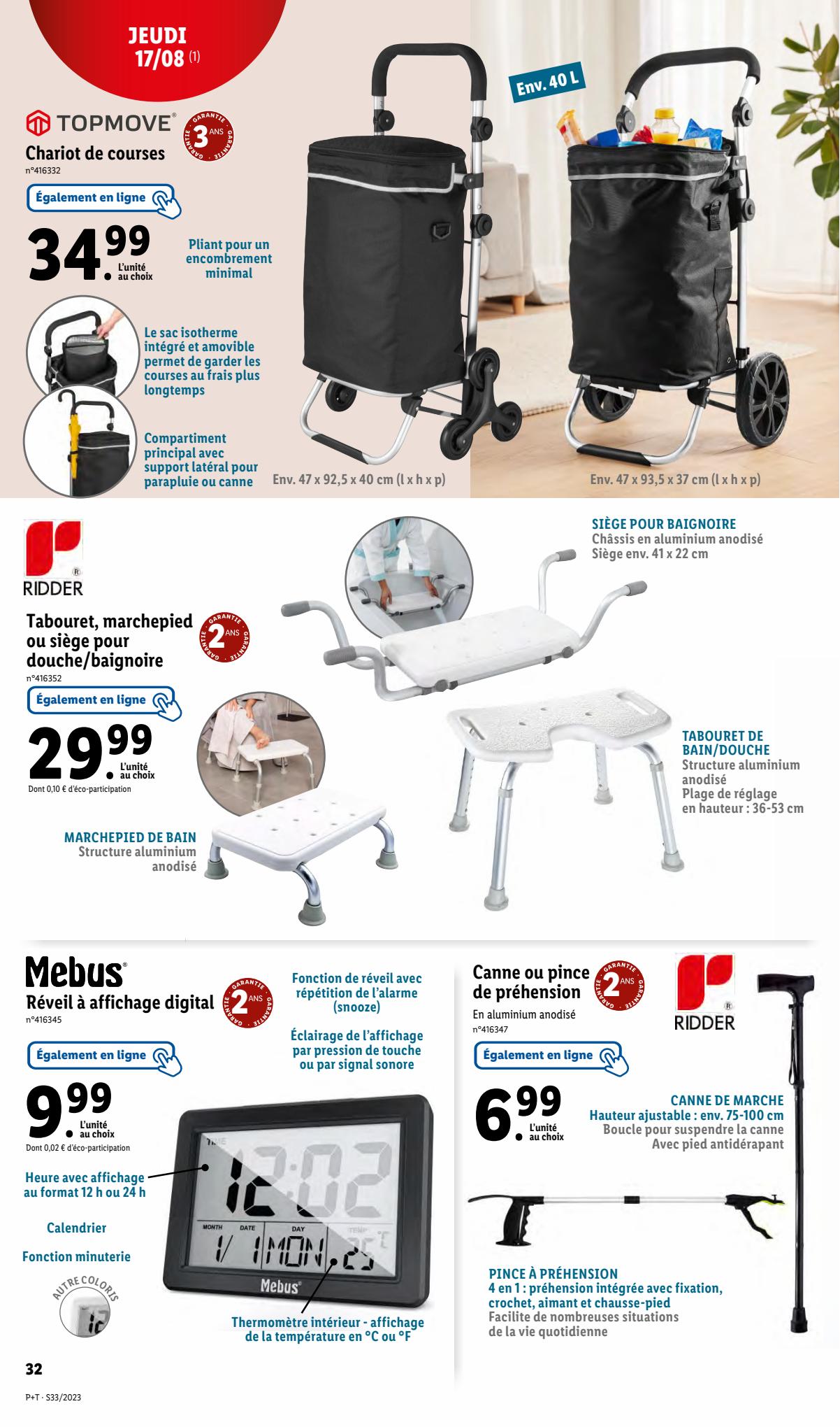 Catalogue Lidl 16 – 22 Août 2023 Page 32